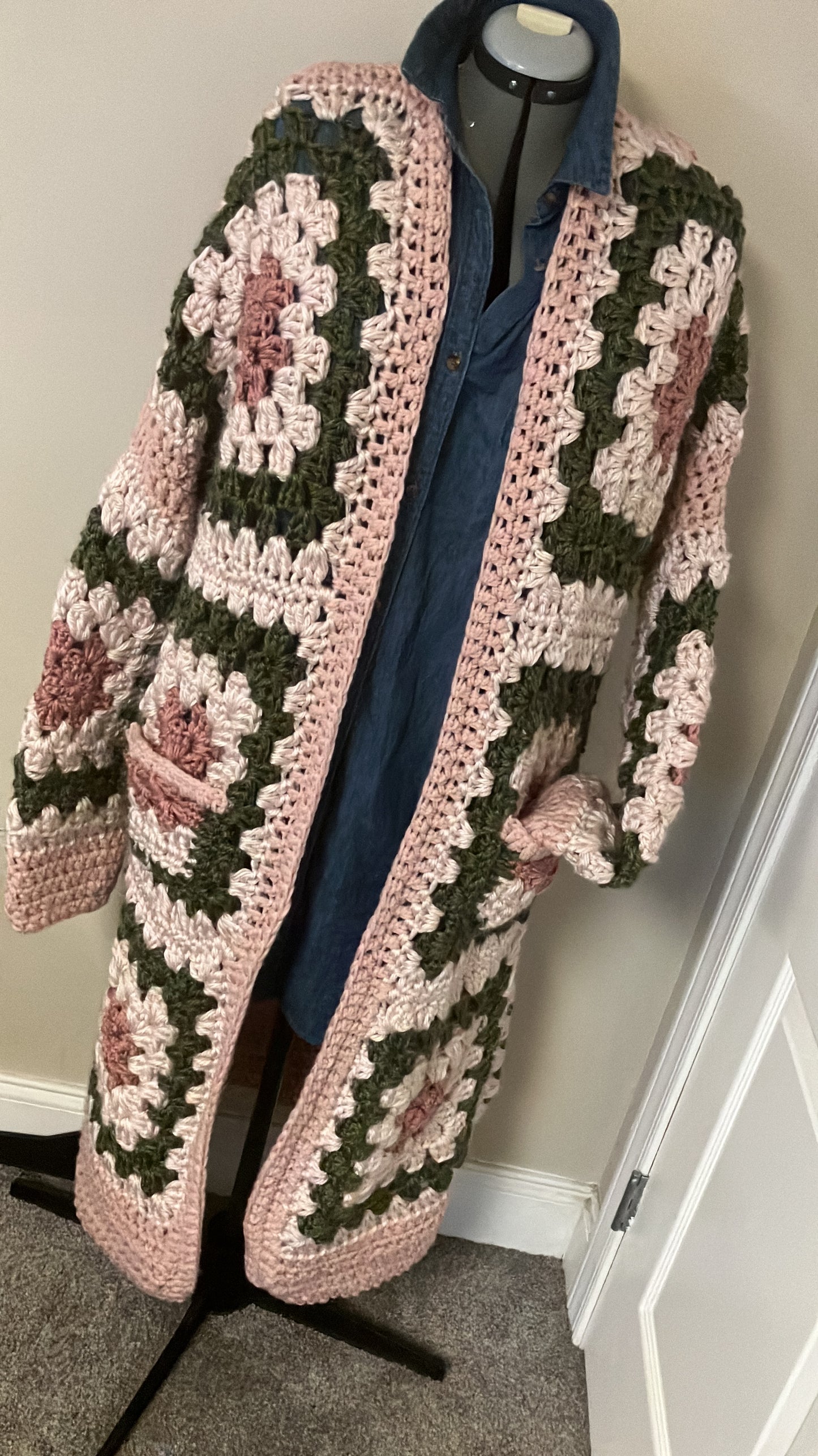 Chunky granny square cardigan