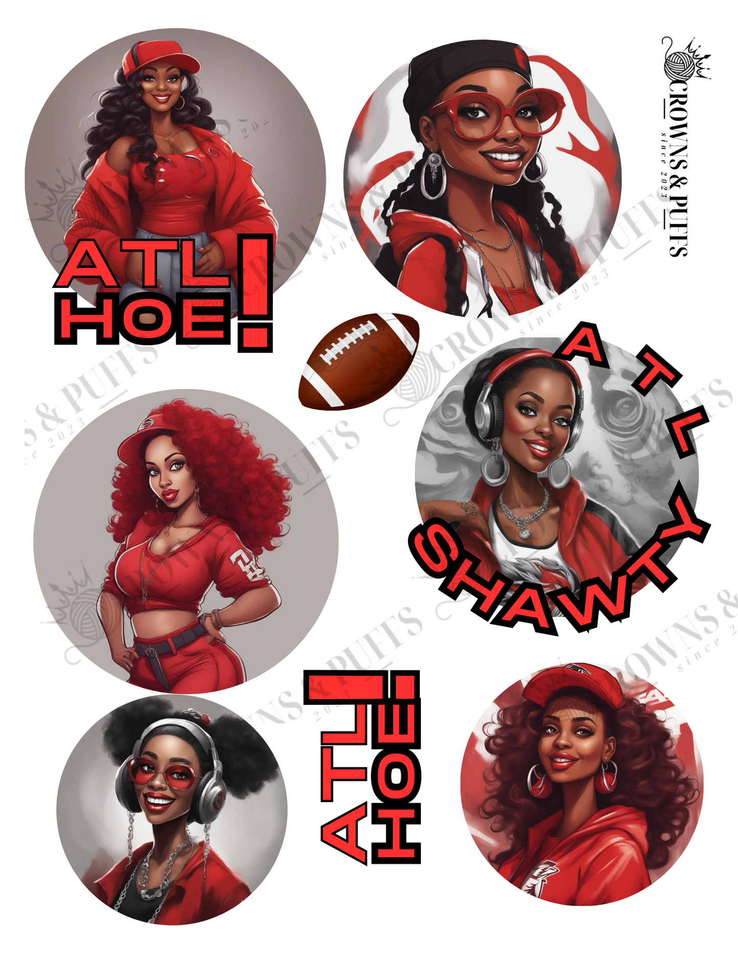 Melanin ladies jumbo sticker pack ready to ship (12-14 stickers)