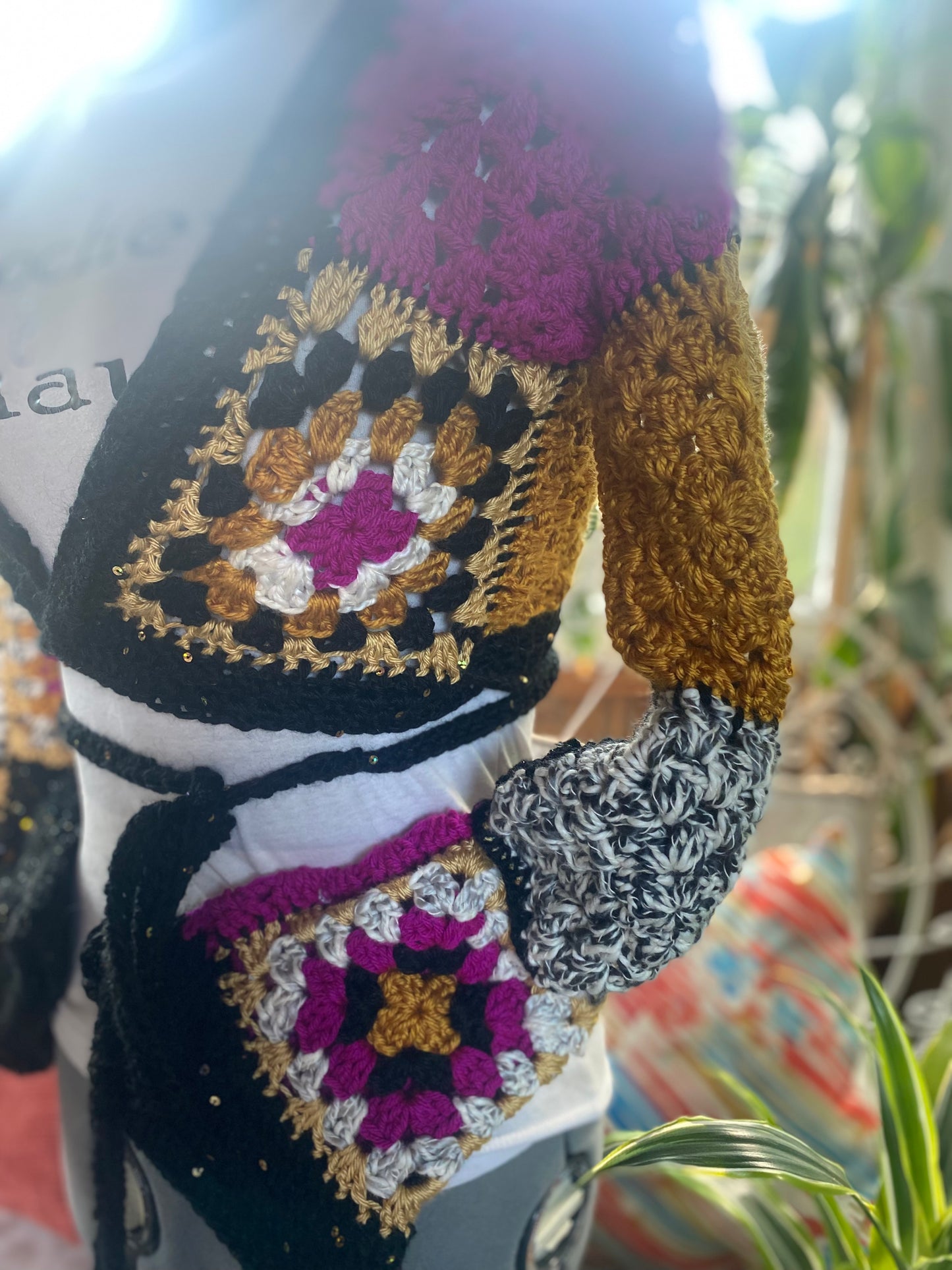 Granny Squarin wrap top