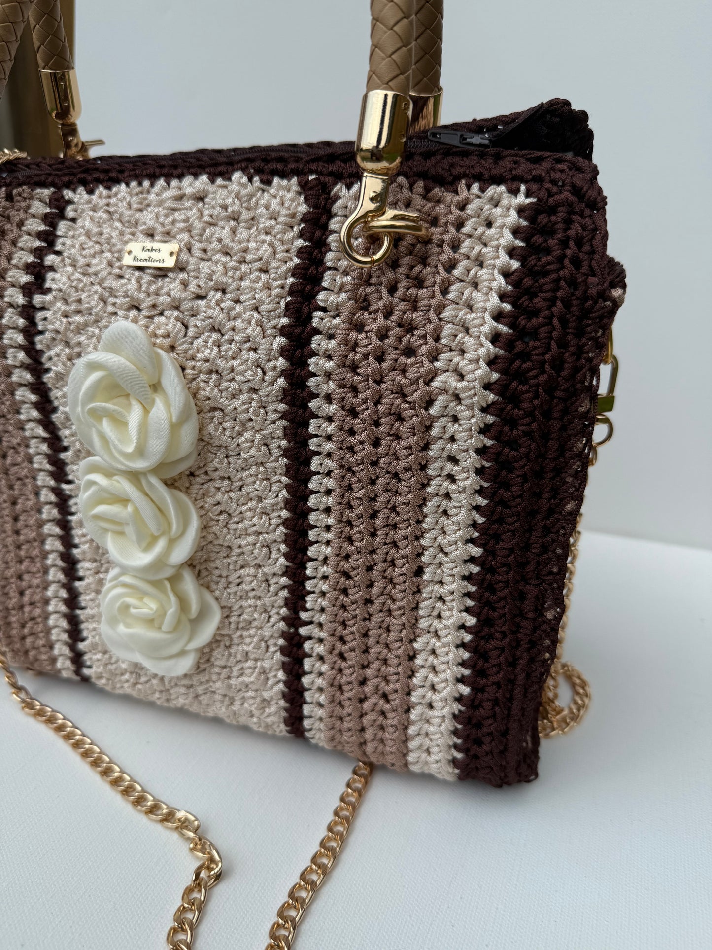 Ombré Crochet Tote Bag