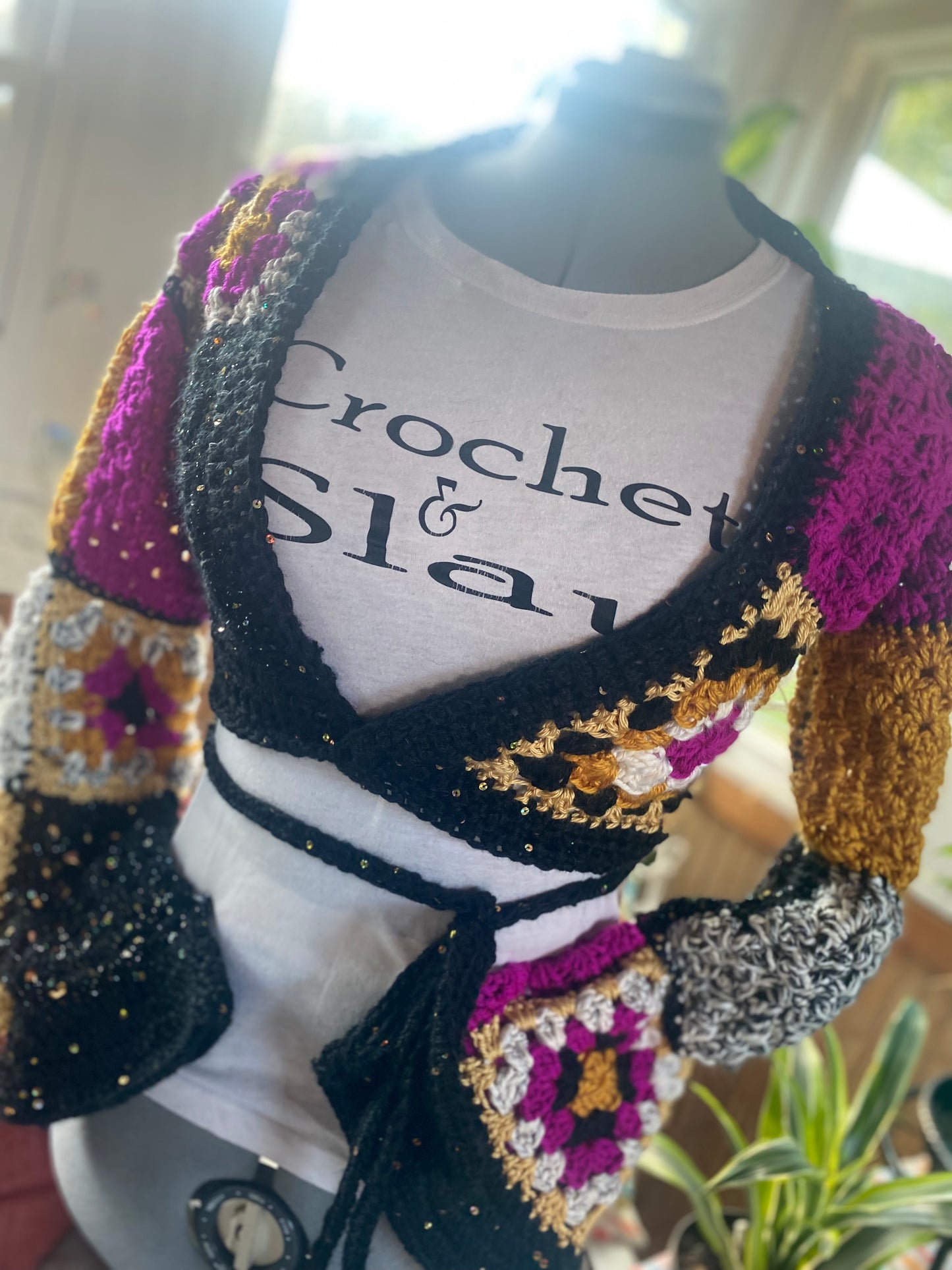 Granny Squarin wrap top