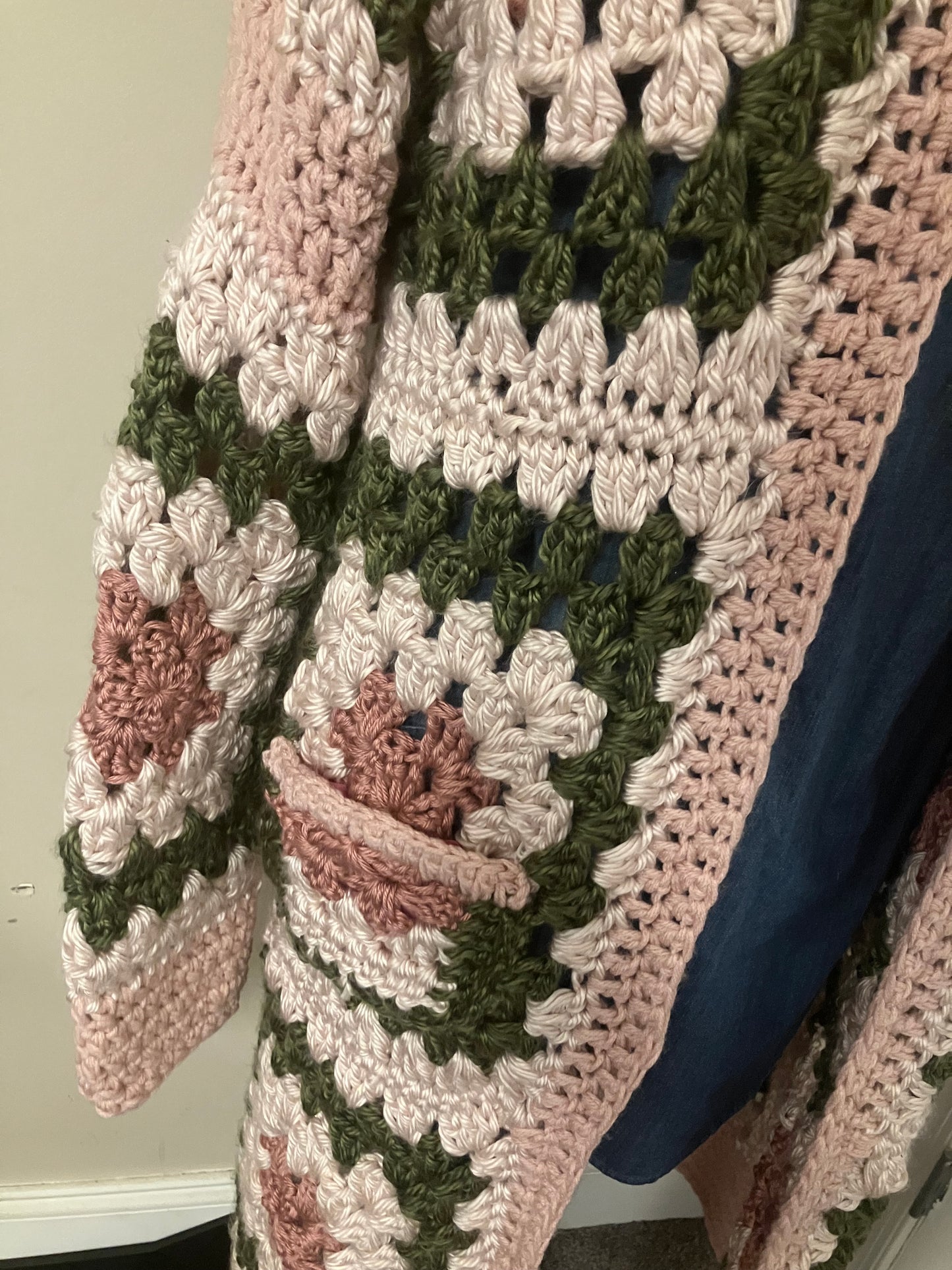 Chunky granny square cardigan