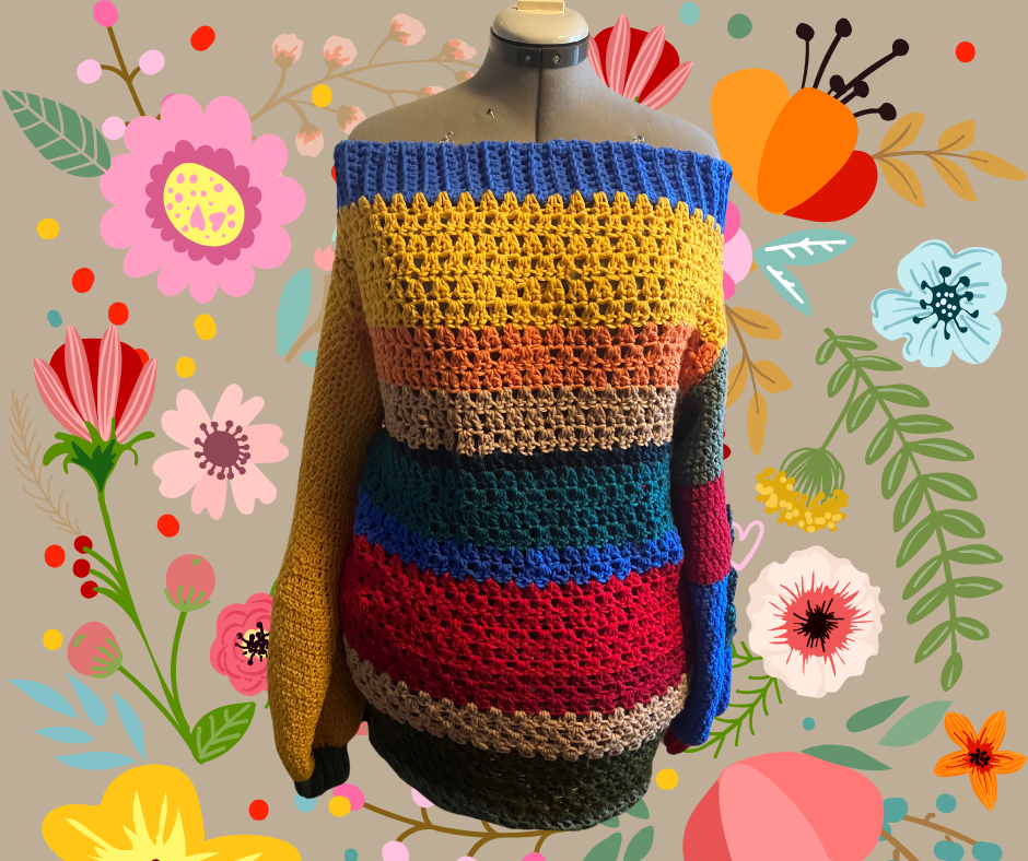 Primary color sweater dress