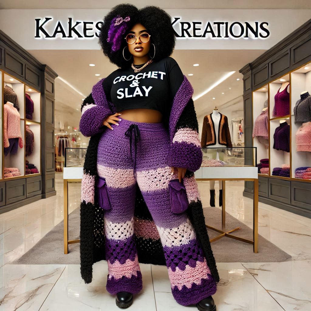 Preorder- Crochet & Slay set, Chunky knit sweater & joggers (inspo pic)