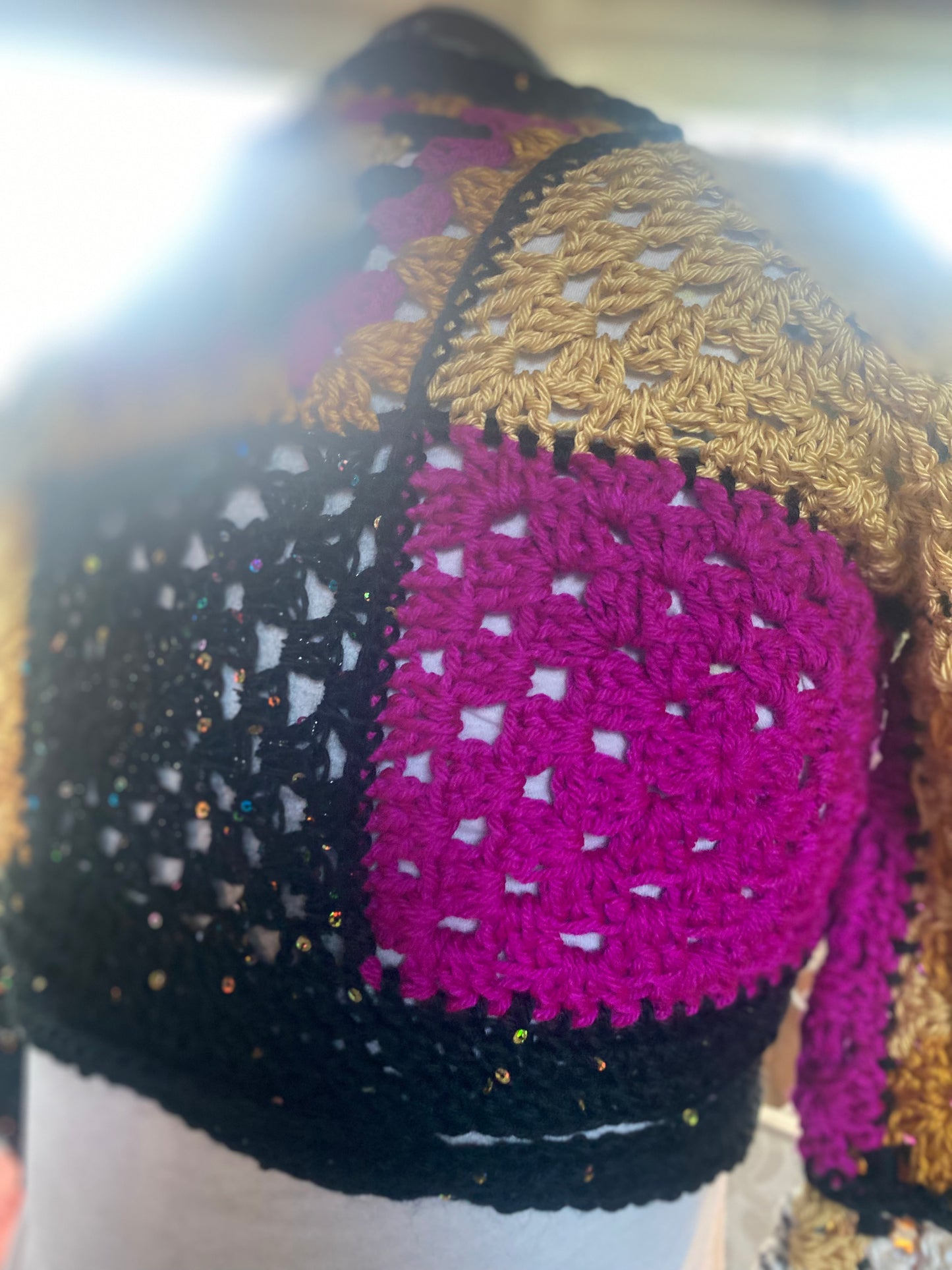 Granny Squarin wrap top