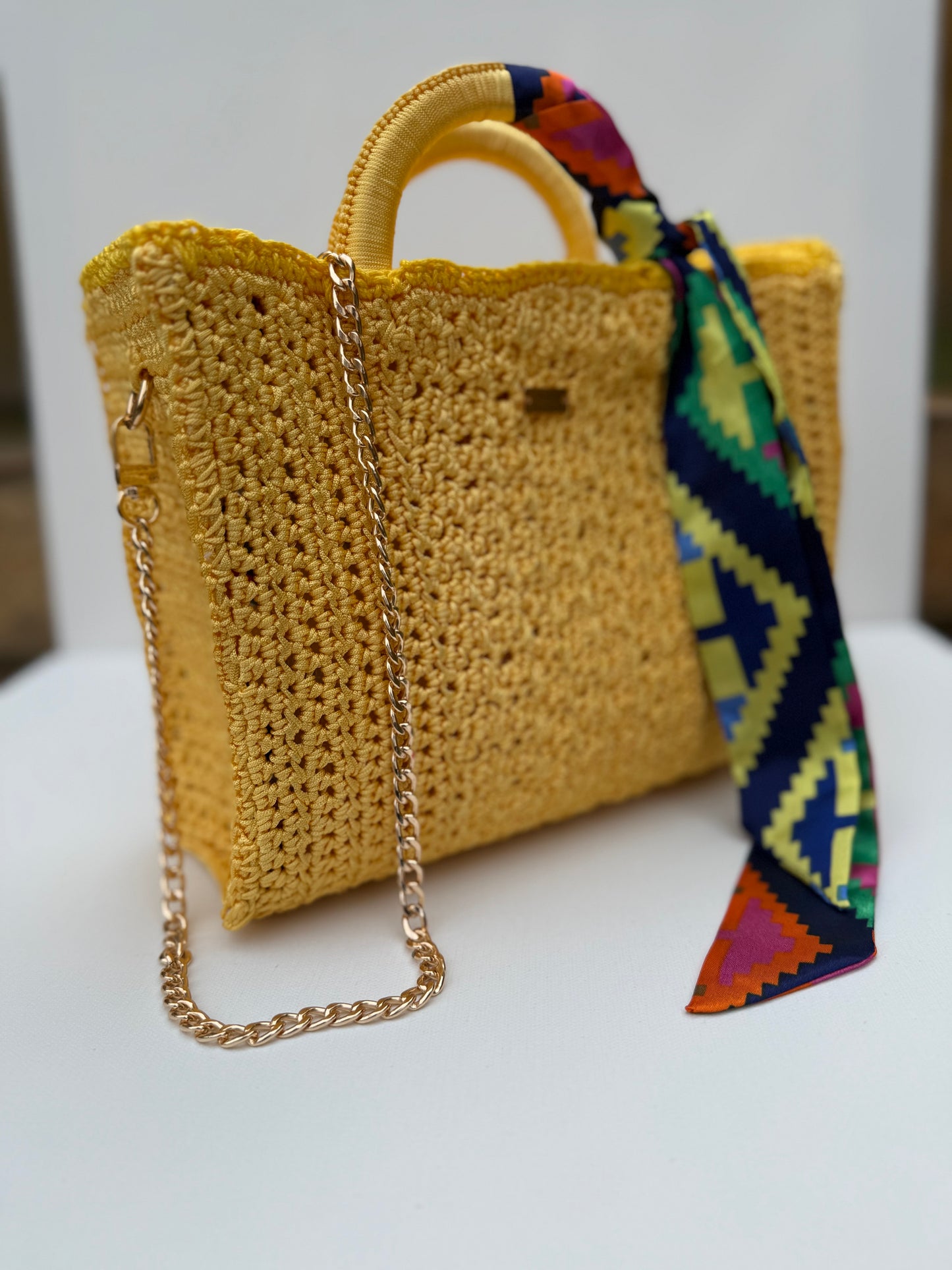 Cupcake Crochet Tote Bag