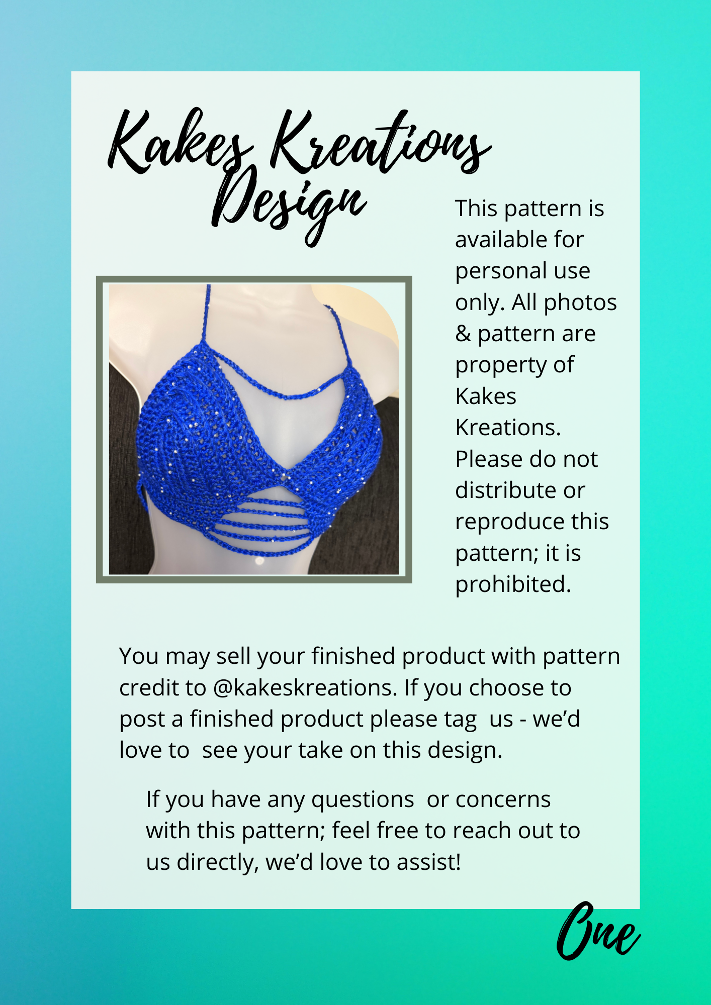 Pattern- Pearls & Chains bralette