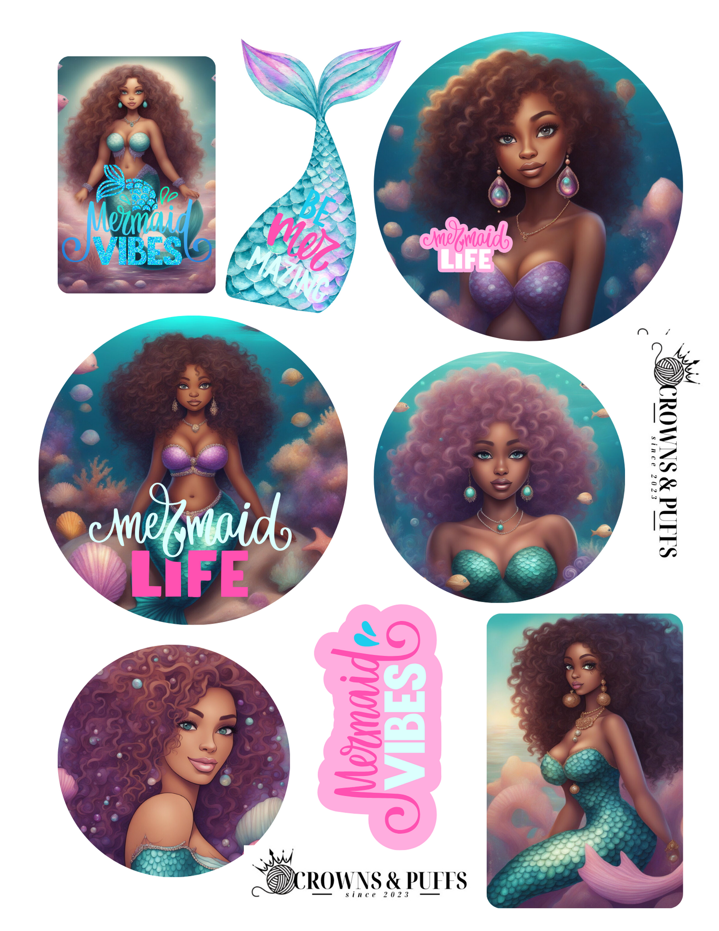 Melanin ladies jumbo sticker pack ready to ship (12-14 stickers)