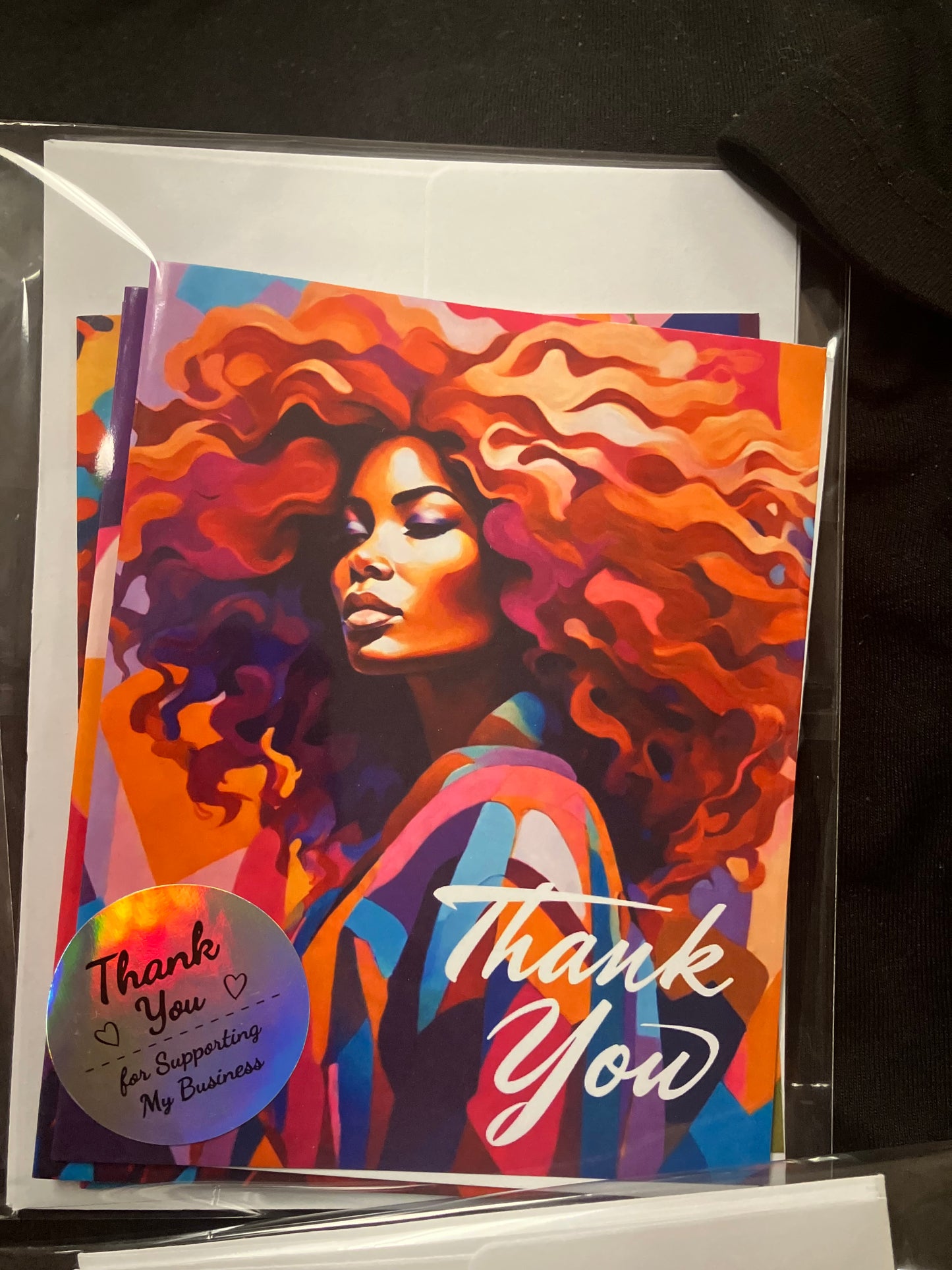 Primary color watercolor thank you cards (blank)