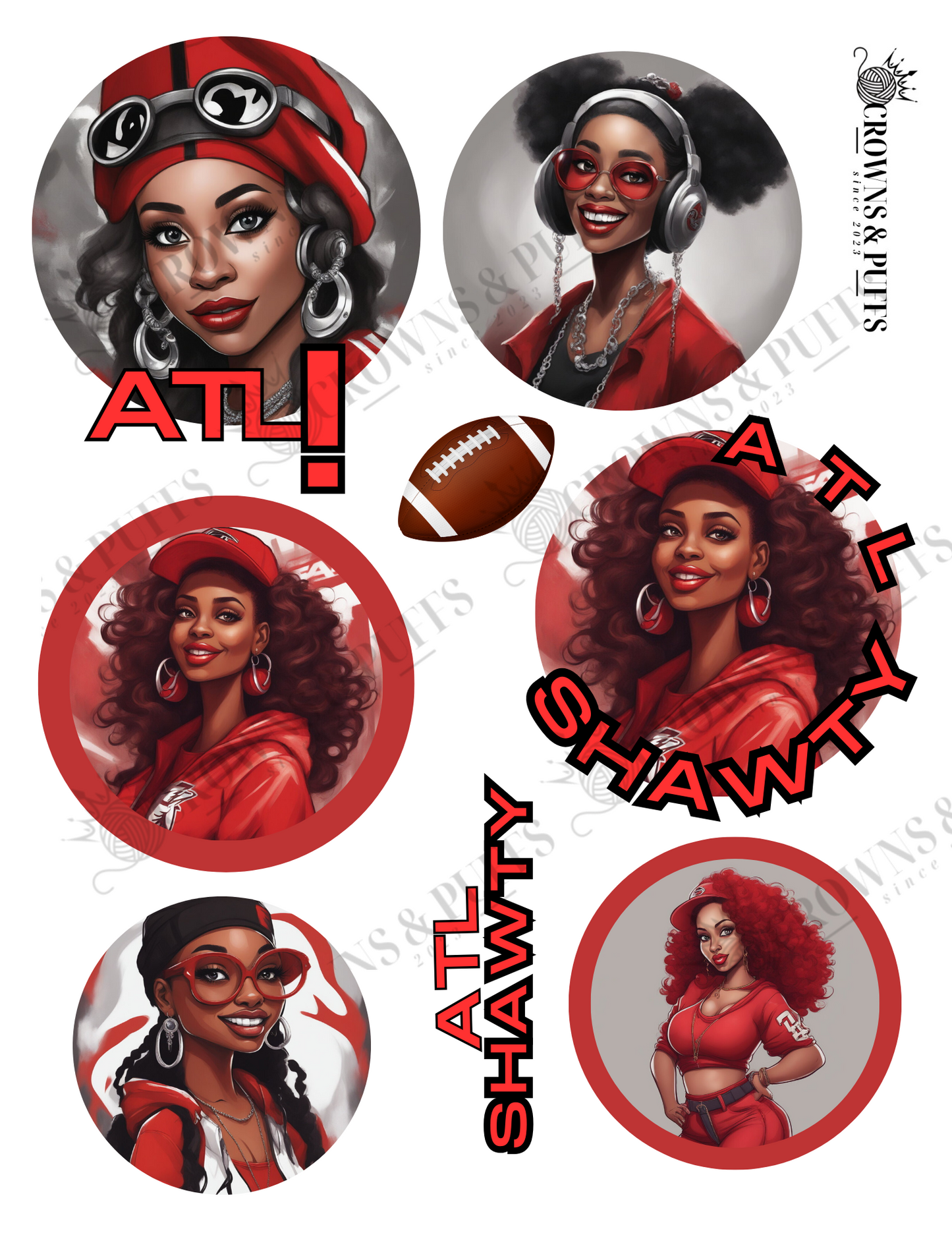 Melanin ladies jumbo sticker pack ready to ship (12-14 stickers)