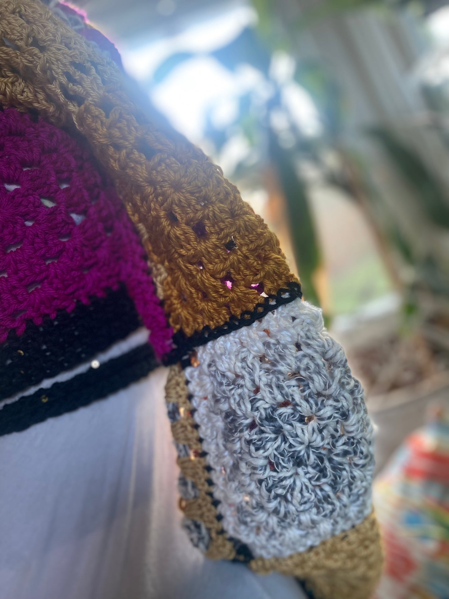Granny Squarin wrap top