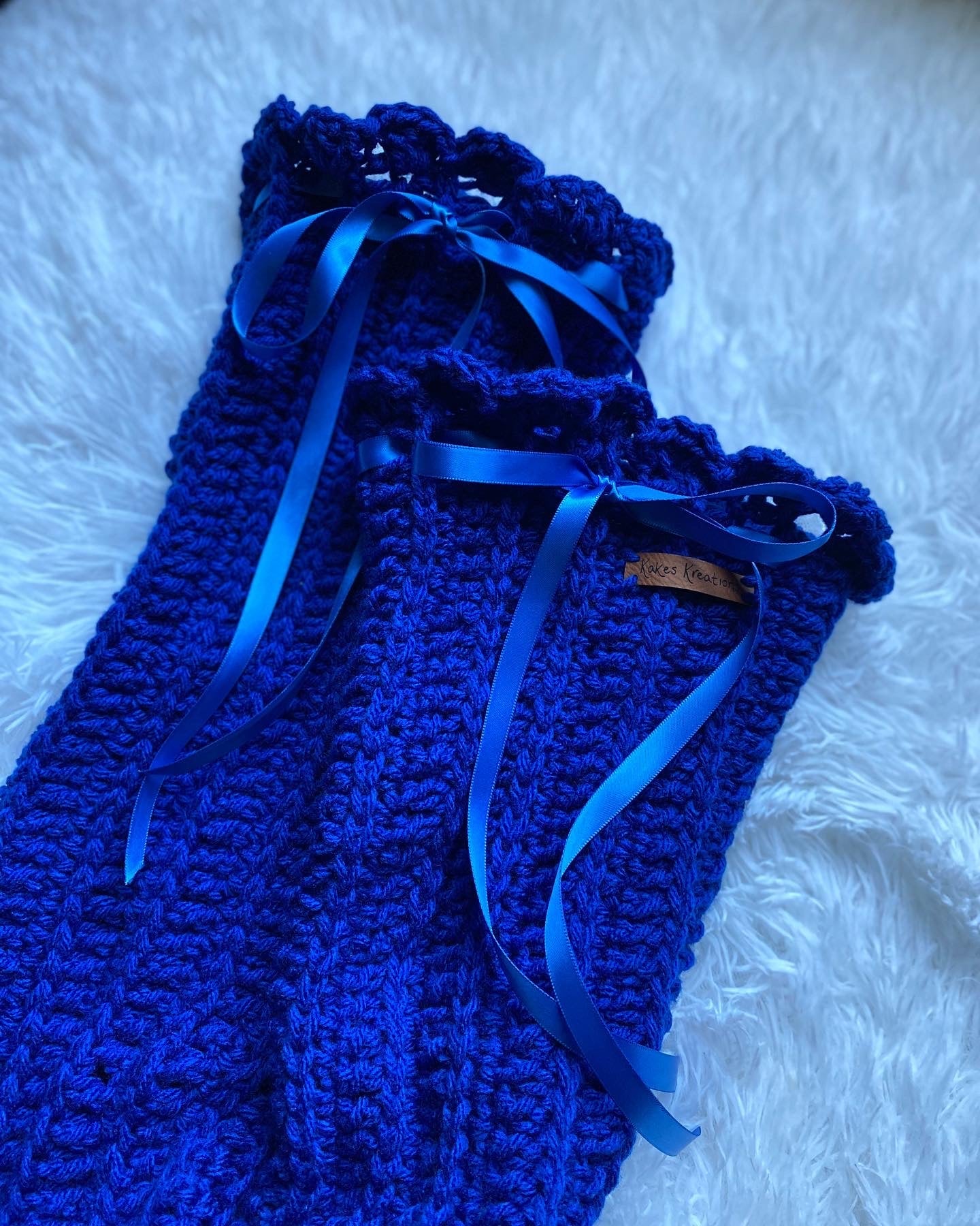 Crochet knee socks
