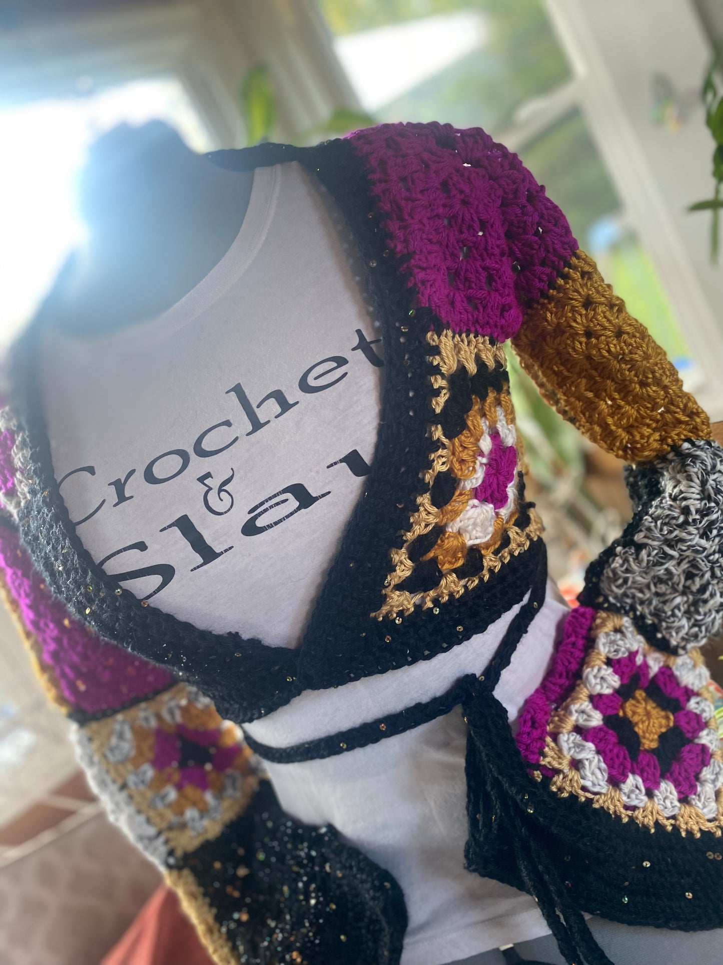 Granny Squarin wrap top