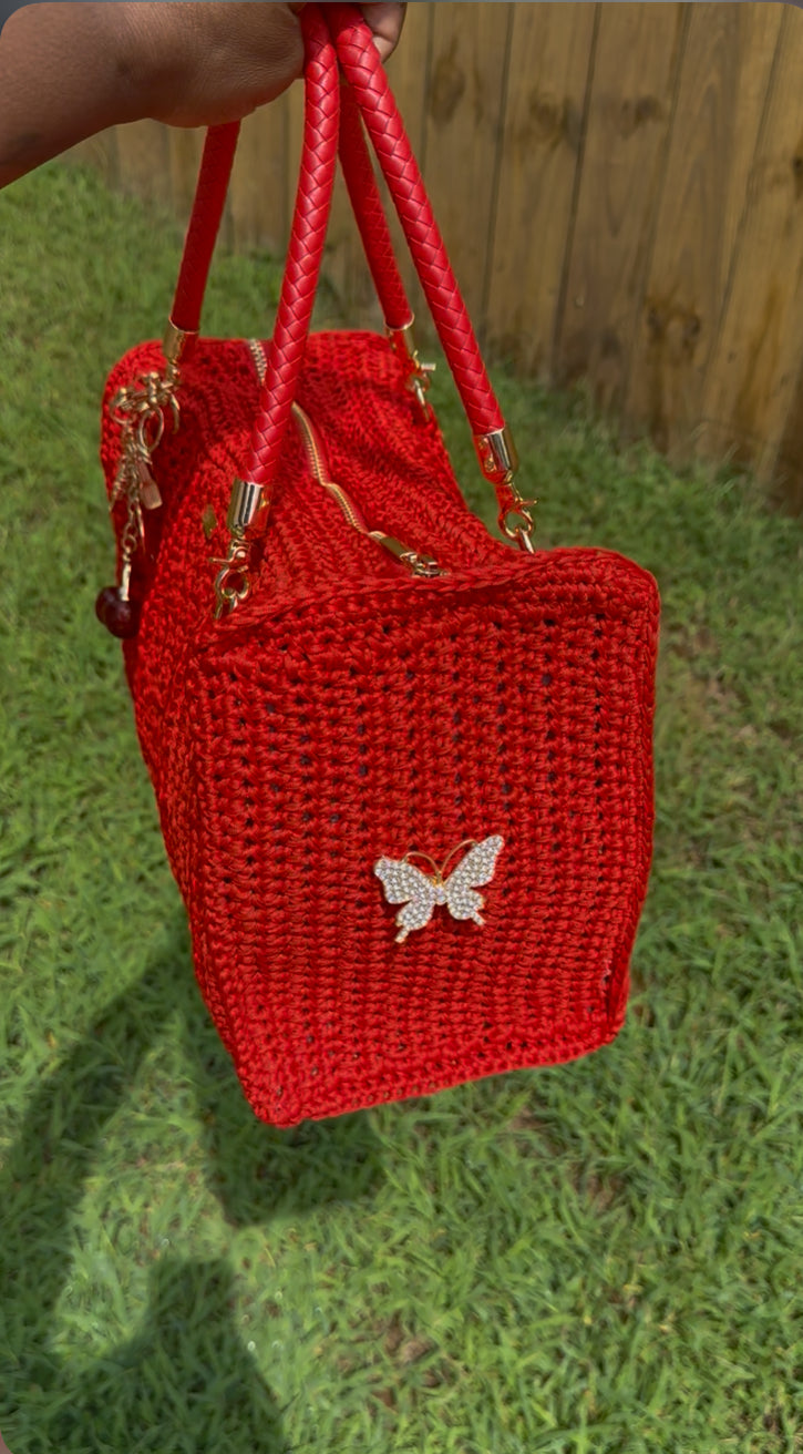 Custom Luxury Crochet Satchel Bag