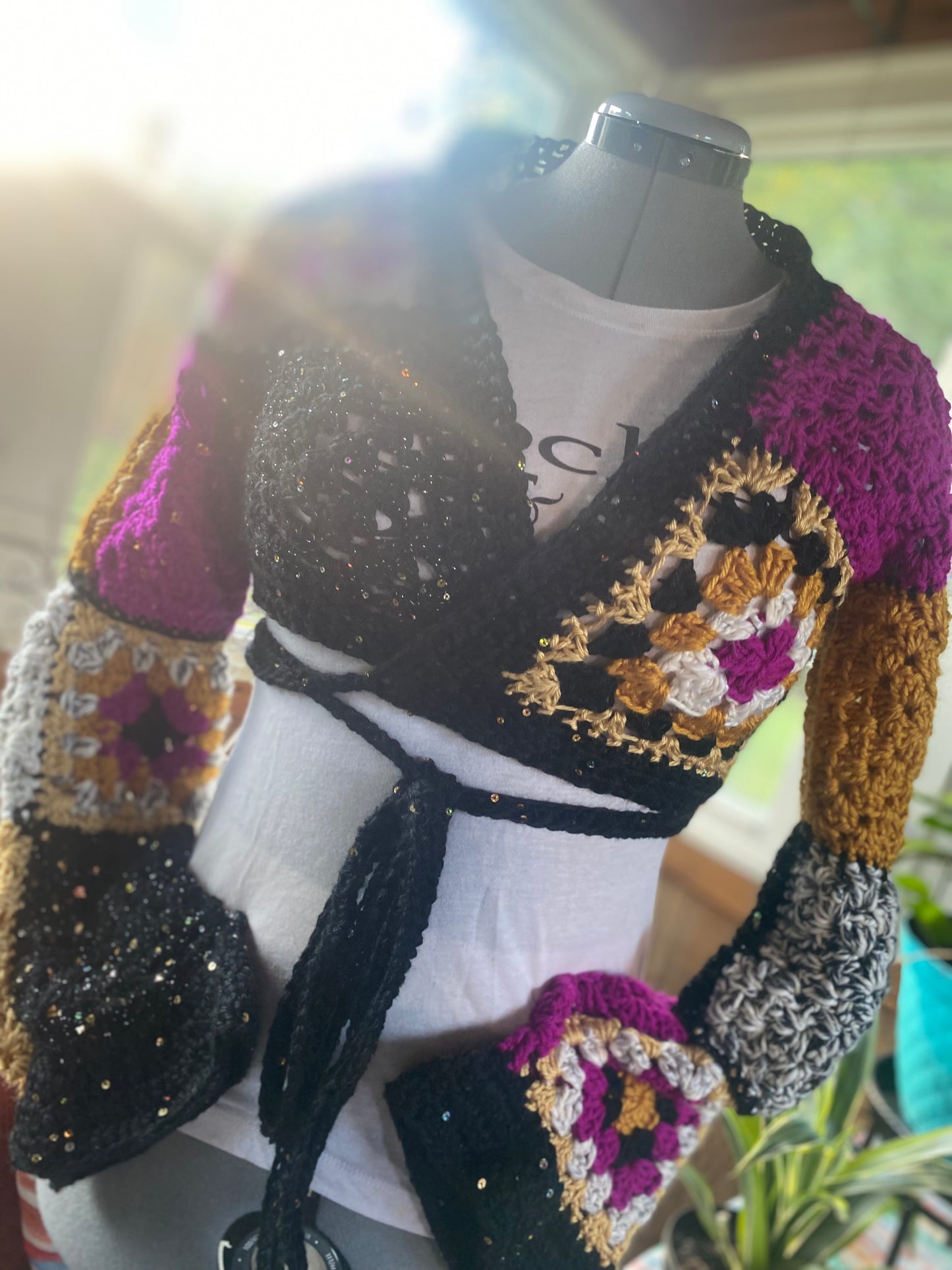 Granny Squarin wrap top