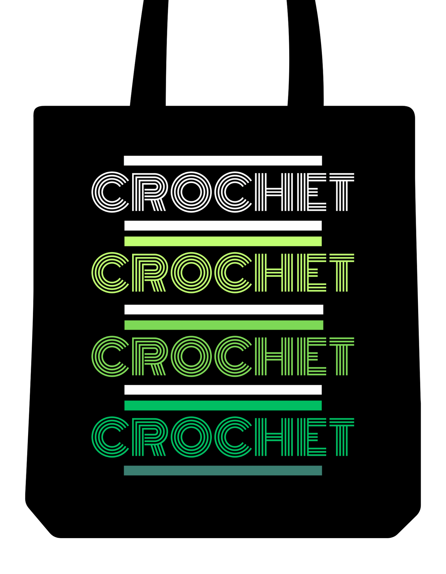 CROCHET Tote Bag/ black project bag