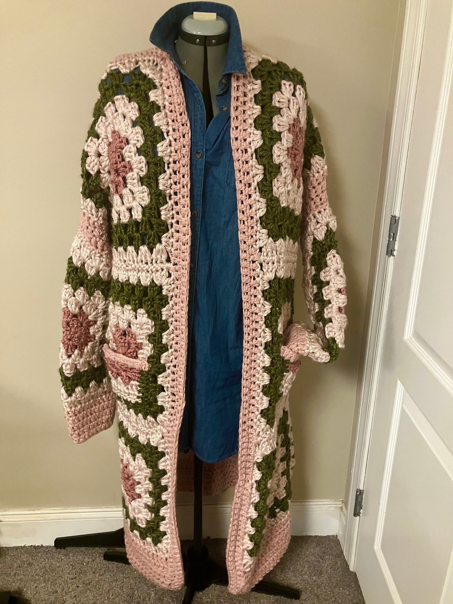 Chunky granny square cardigan