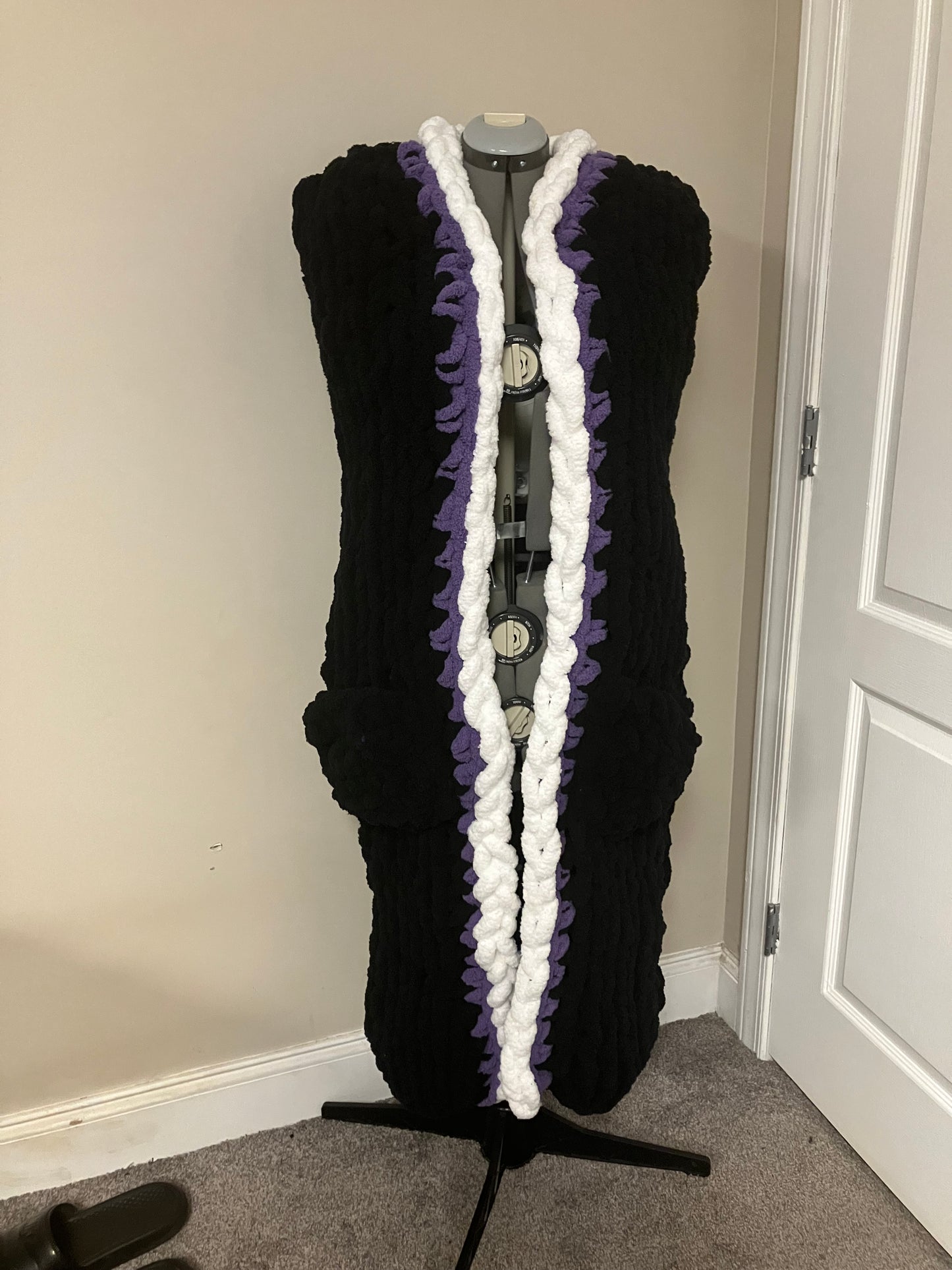 Chunky knit maxi vest