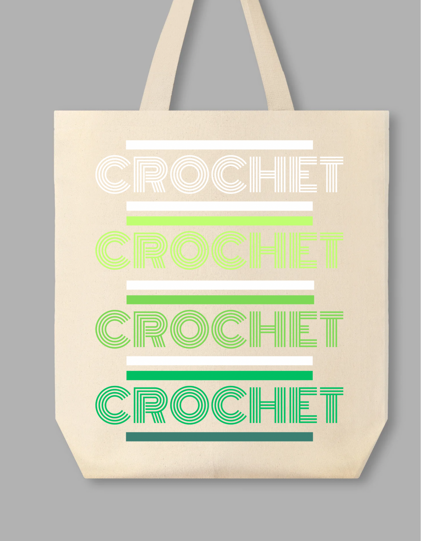 CROCHET Tote Bag/ canvas project bag