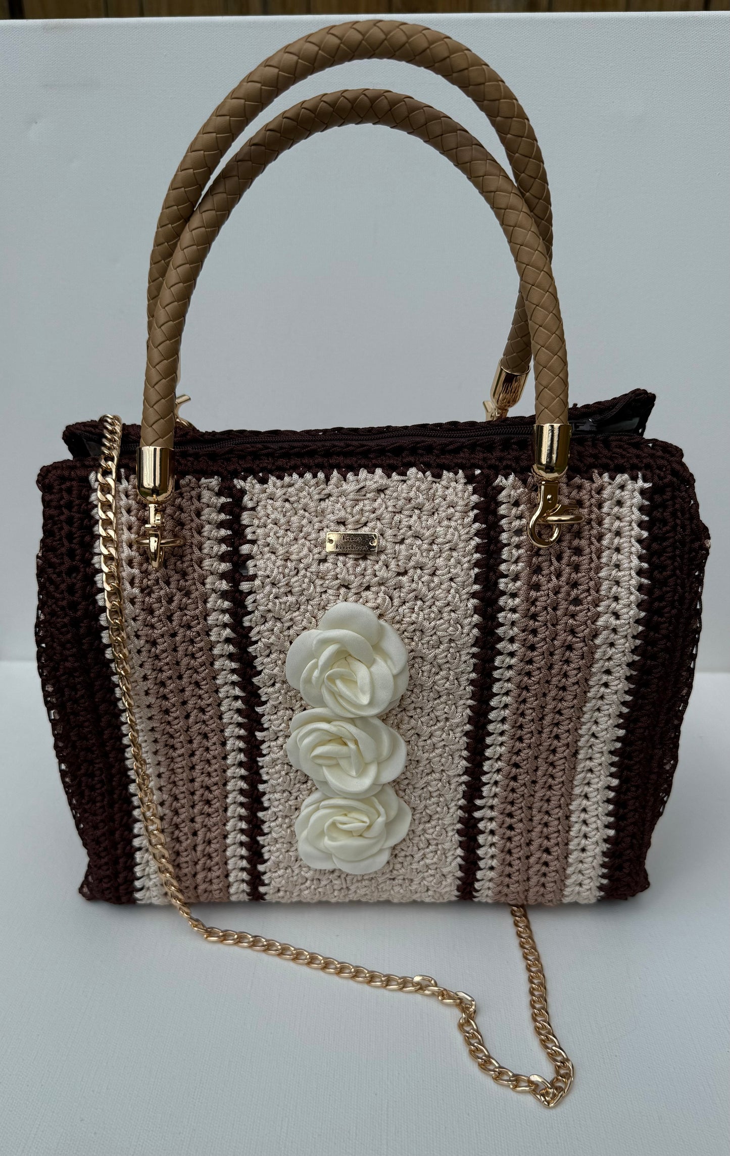 Ombré Crochet Tote Bag