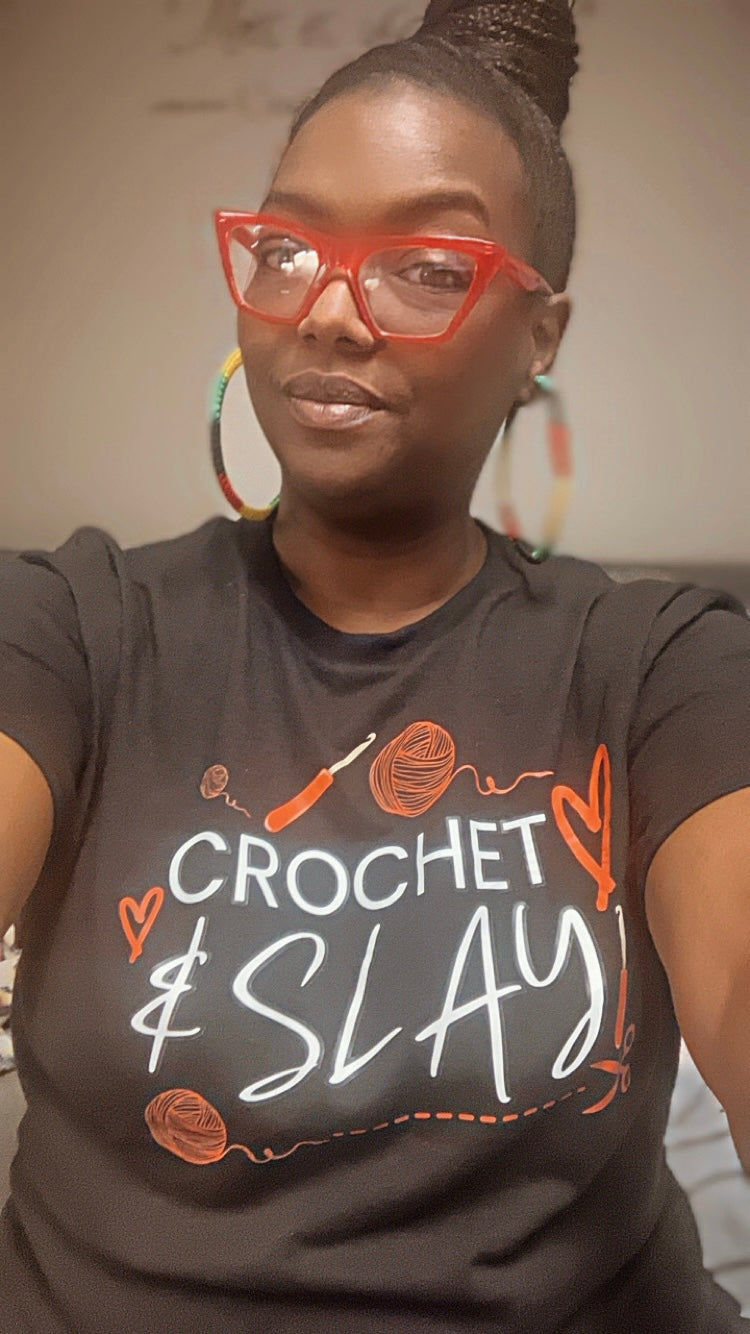 Crochet & slay tee graphics