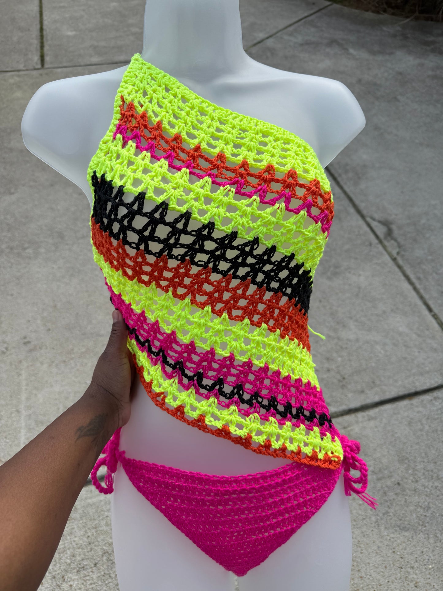 Neon pop summer halter