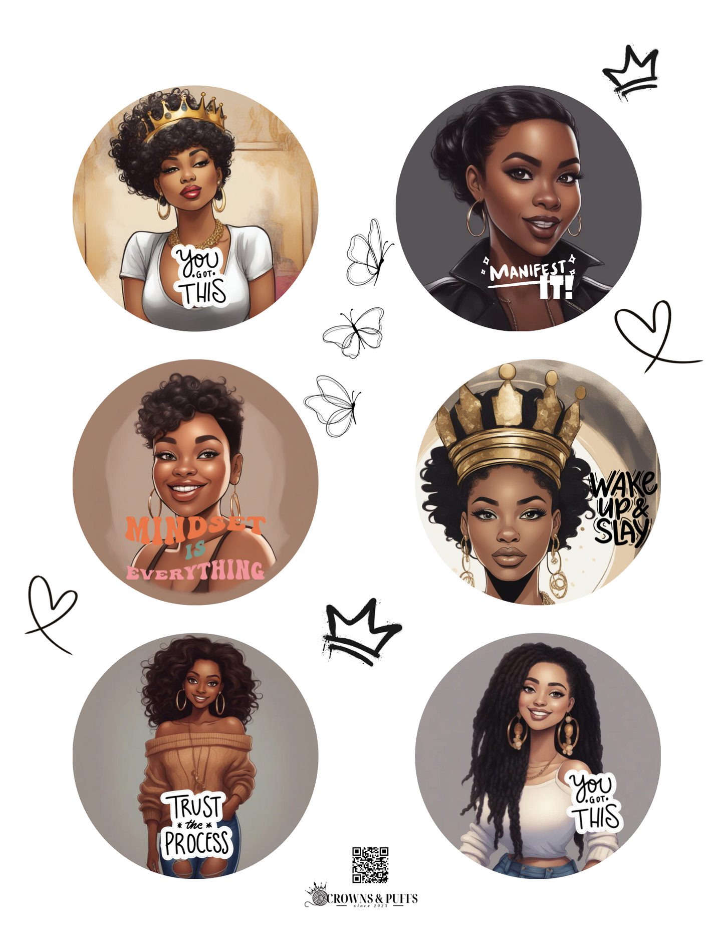 Melanin inspo stickers