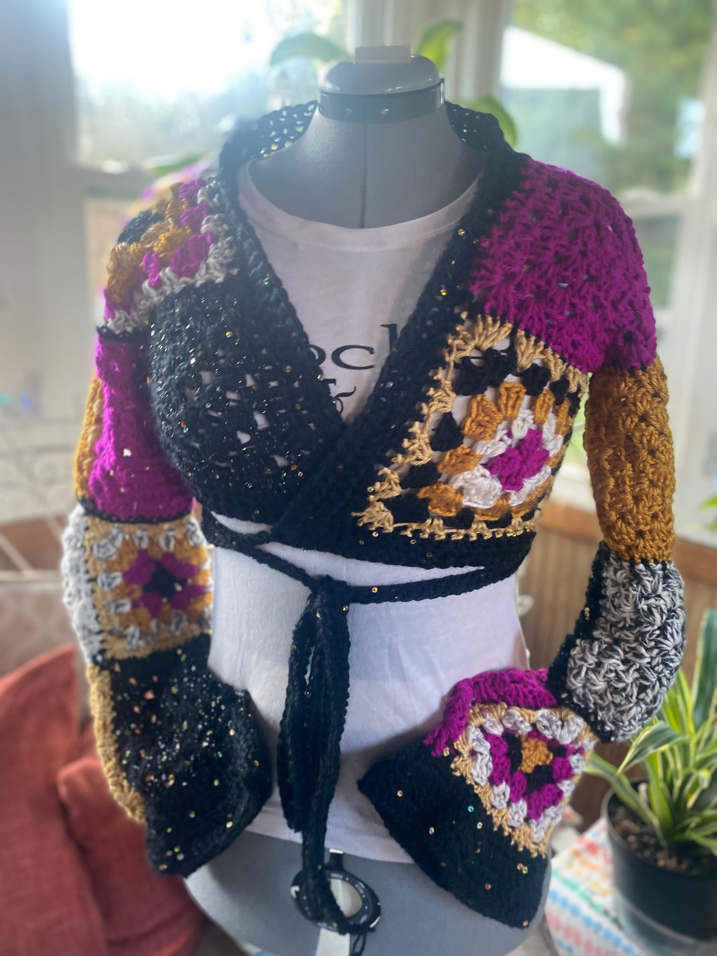 Granny Squarin wrap top