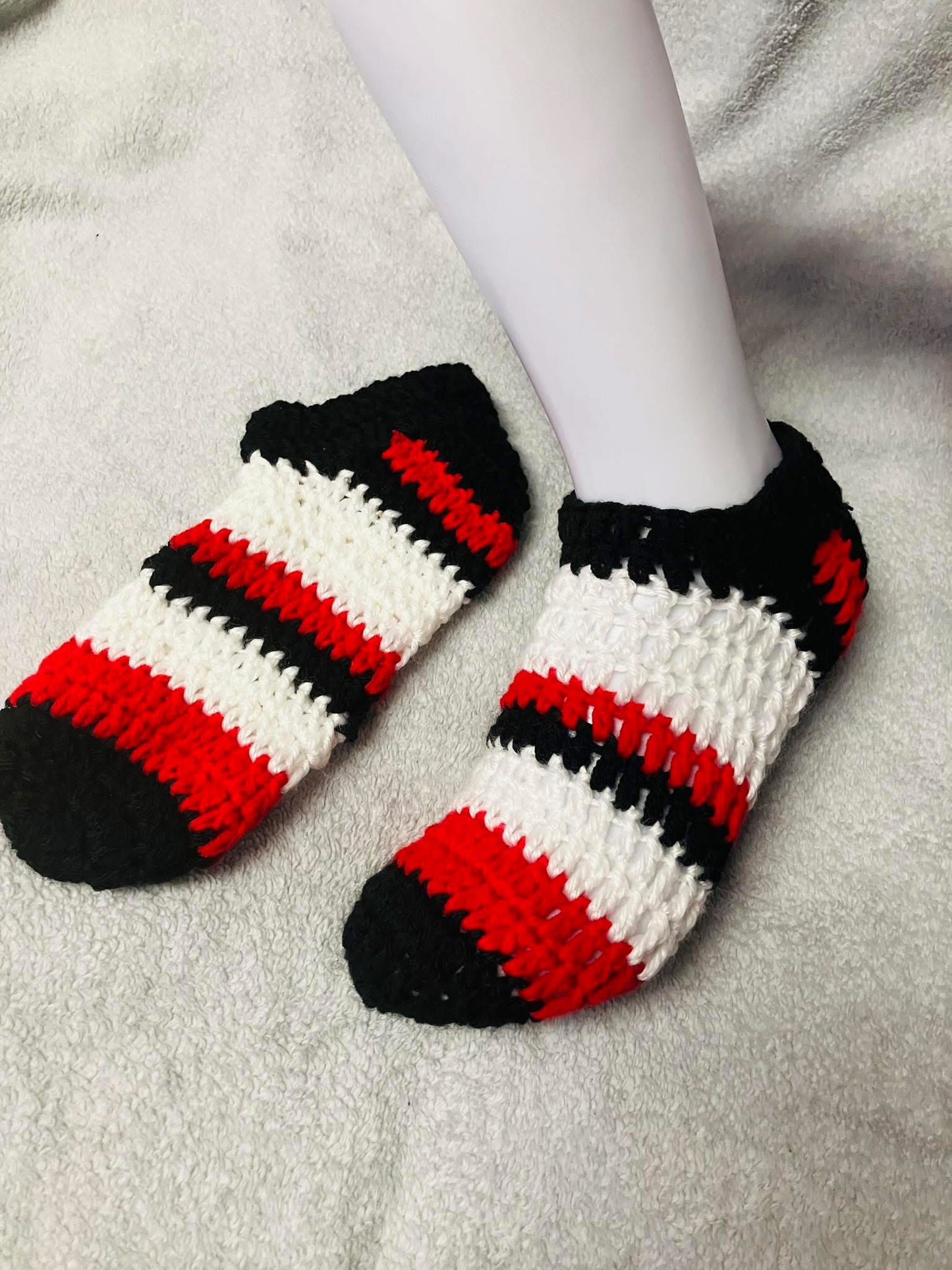 Fur trim socks