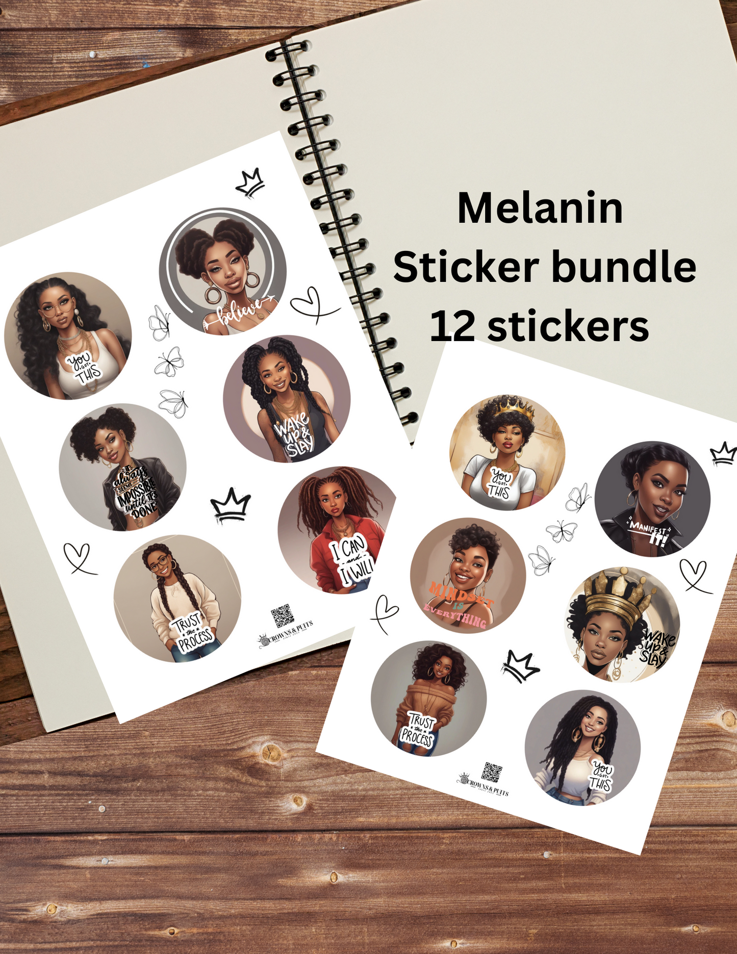 Melanin inspo stickers