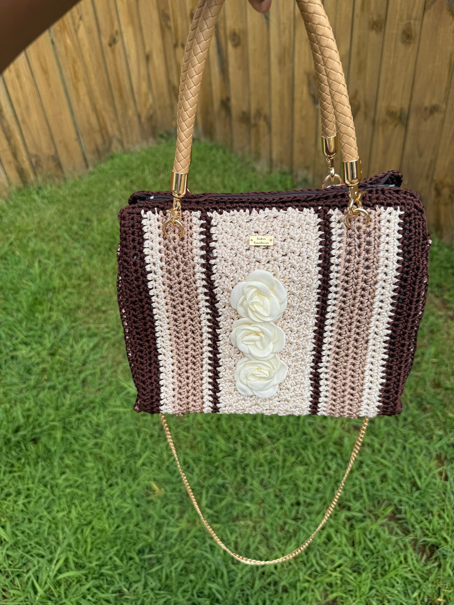 Ombré Crochet Tote Bag