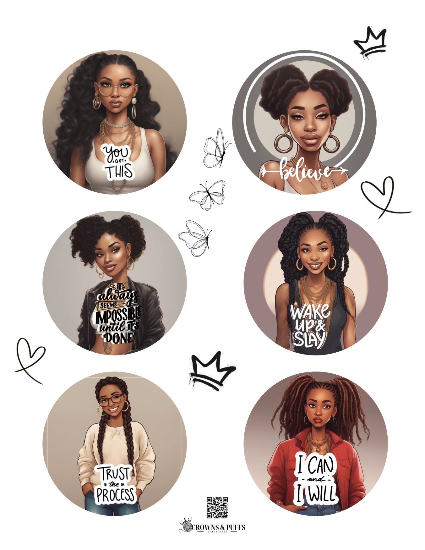Melanin inspo stickers