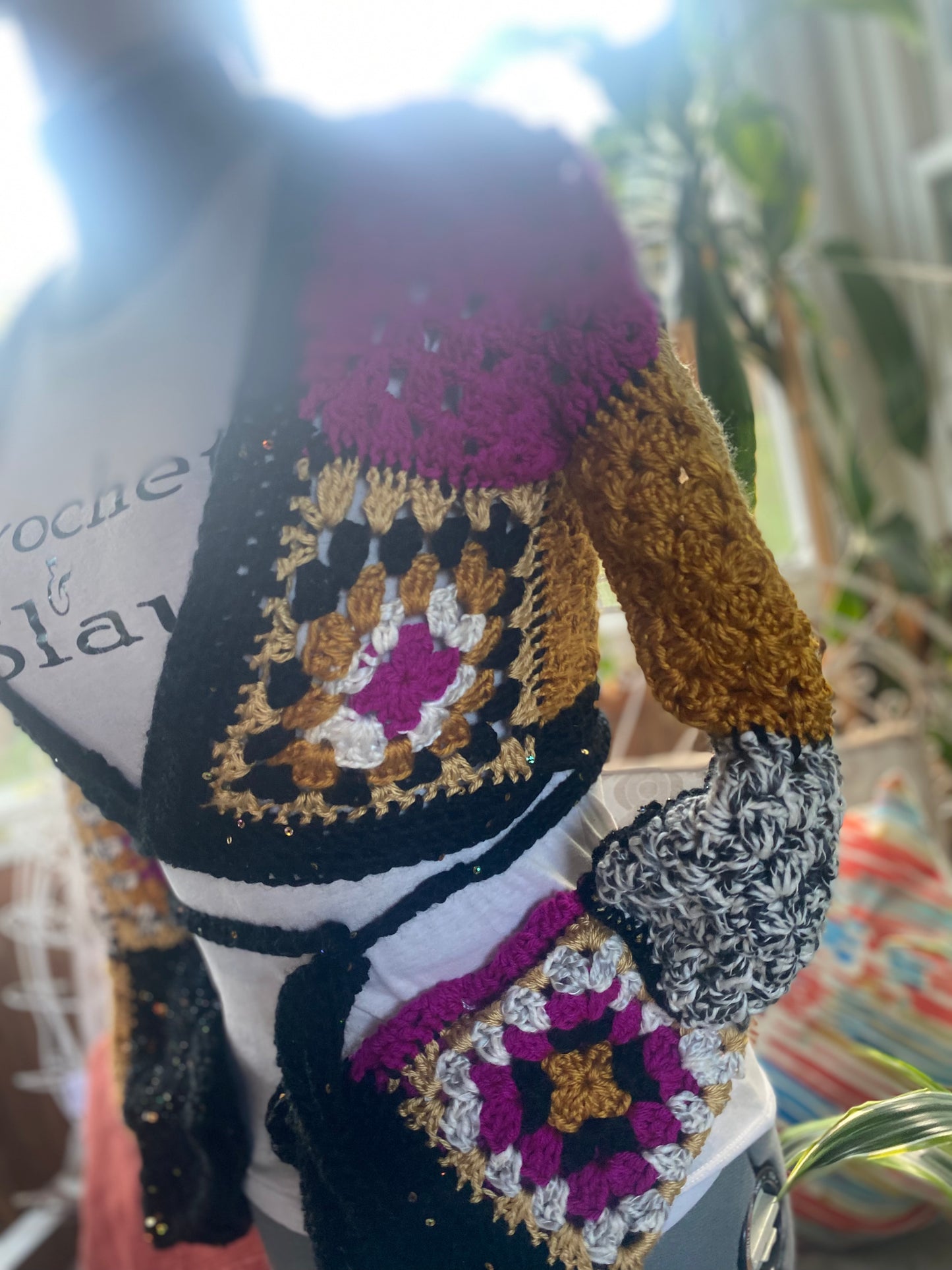 Granny Squarin wrap top