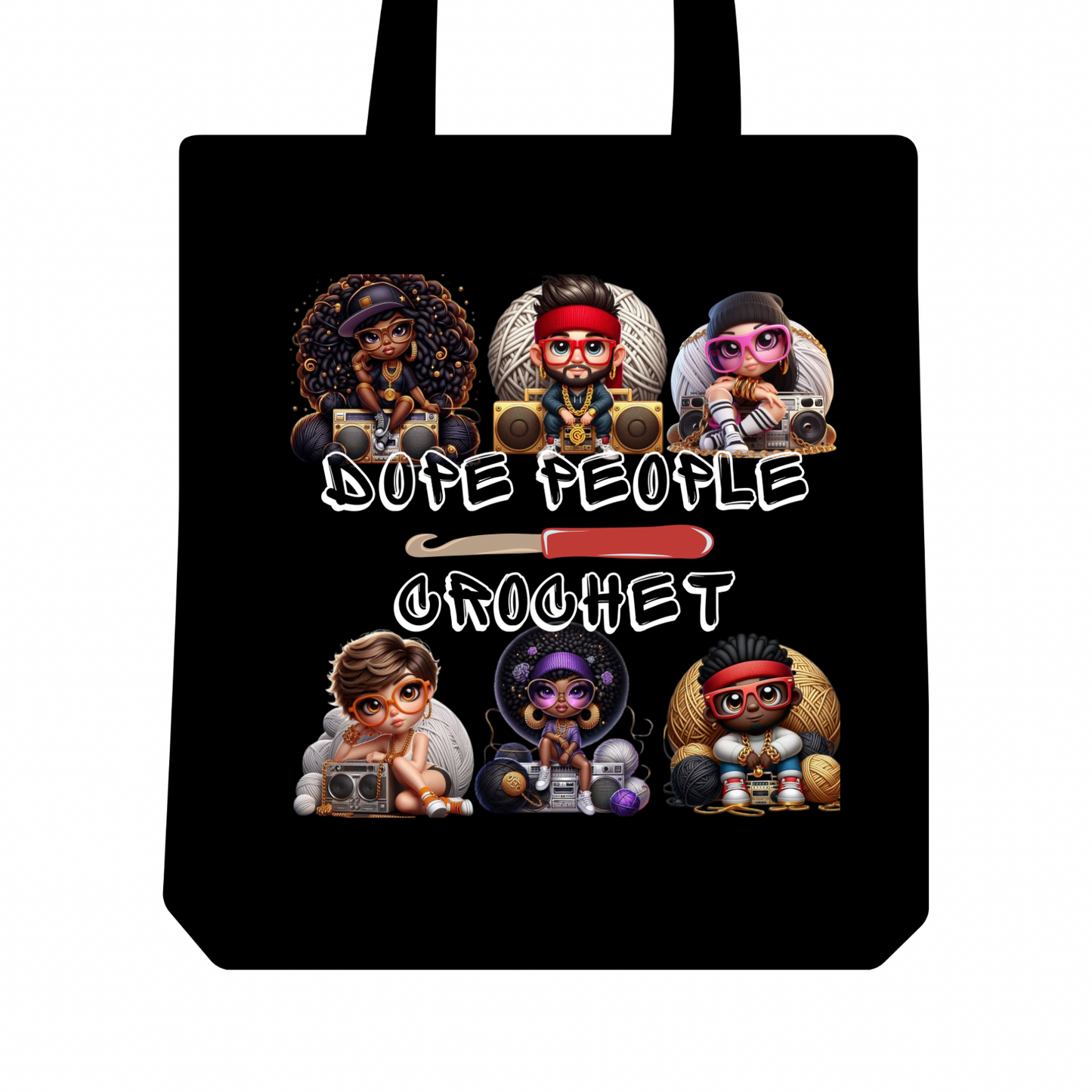 Dope People Crochet tote/ project bag