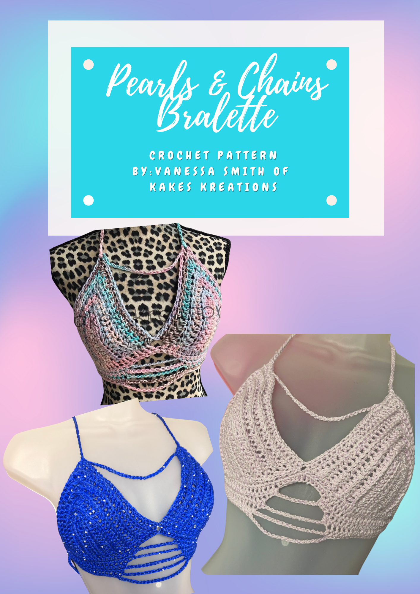 Pattern- Pearls & Chains bralette