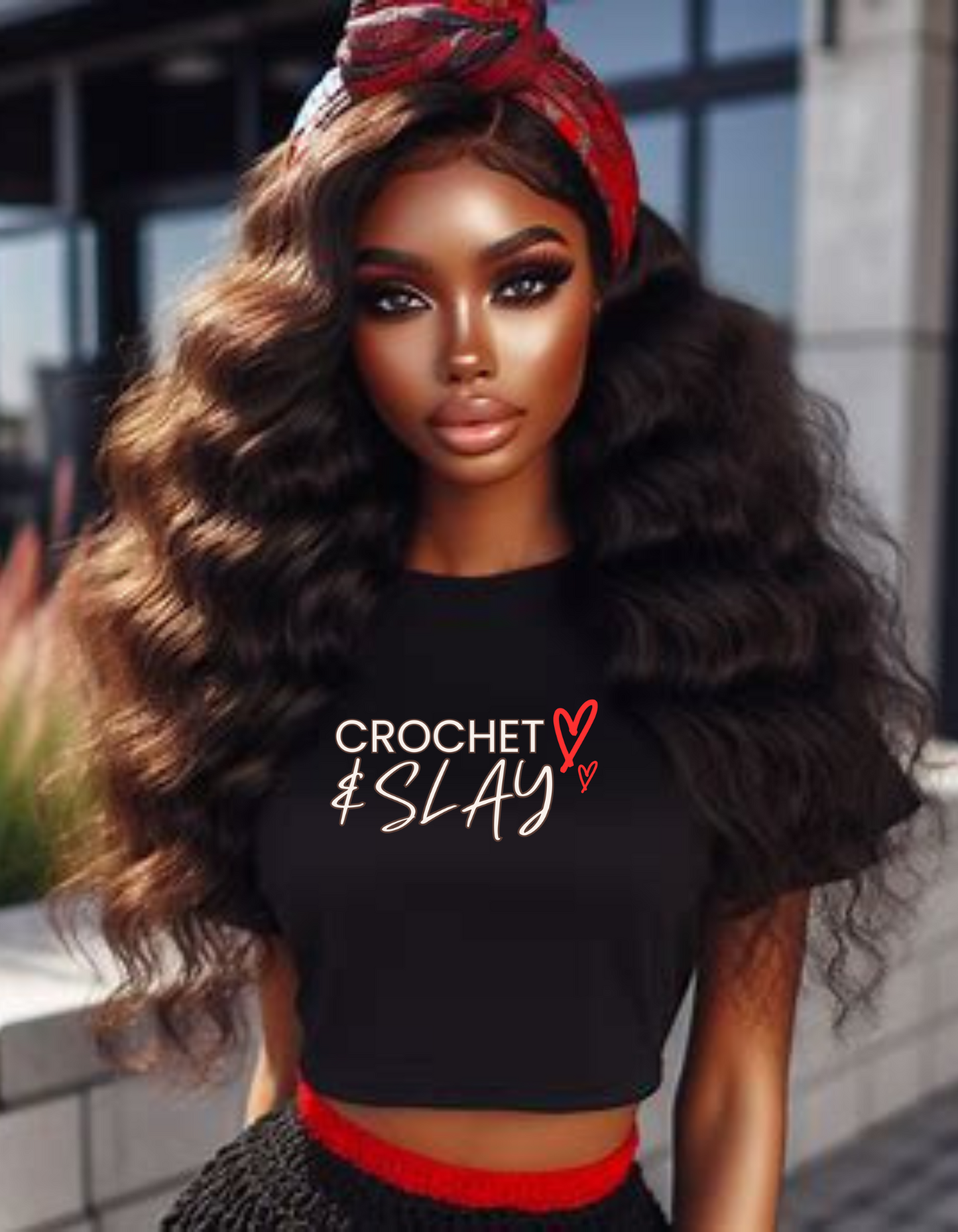 Crochet & slay -plain lettering