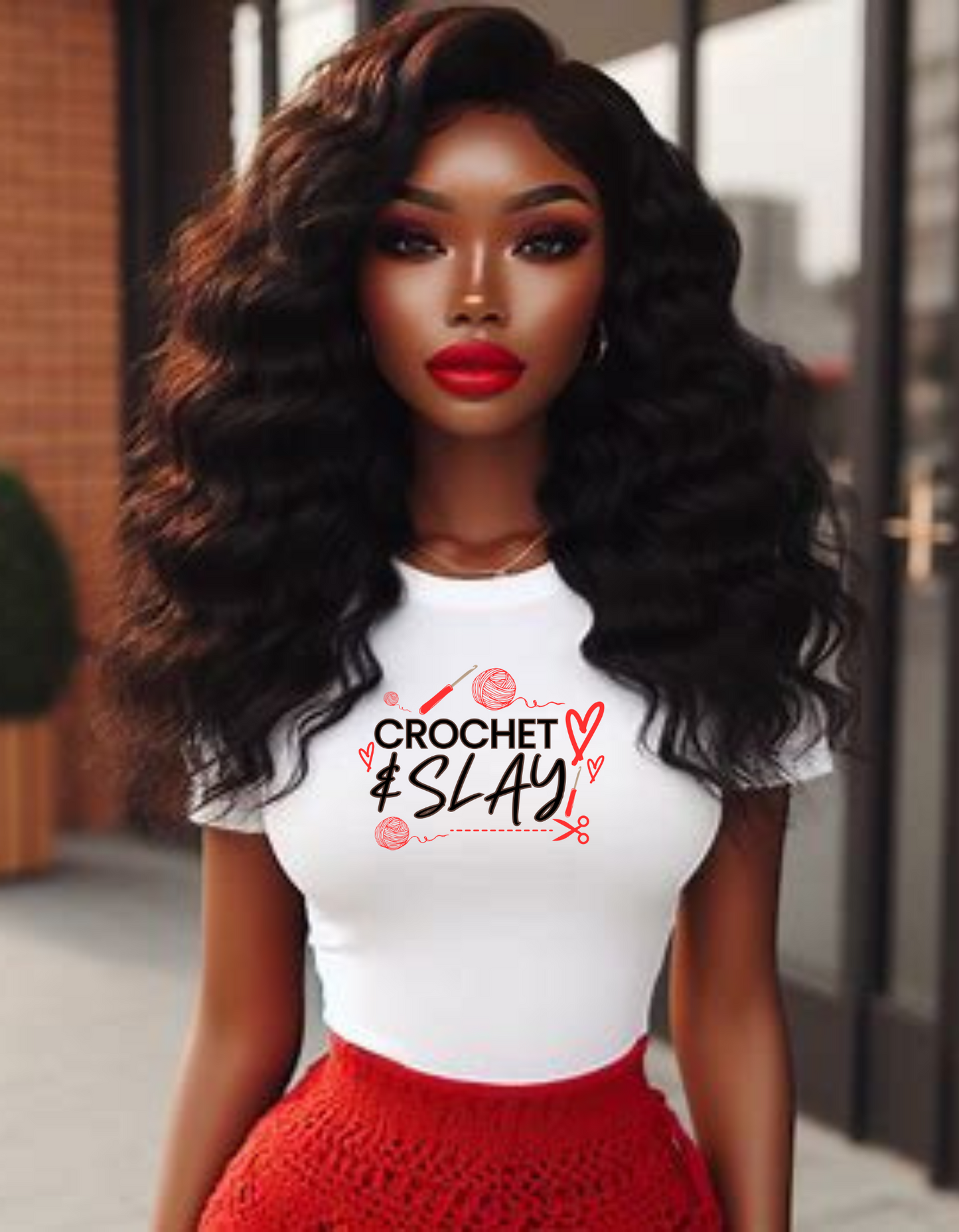 Crochet & slay tee graphics