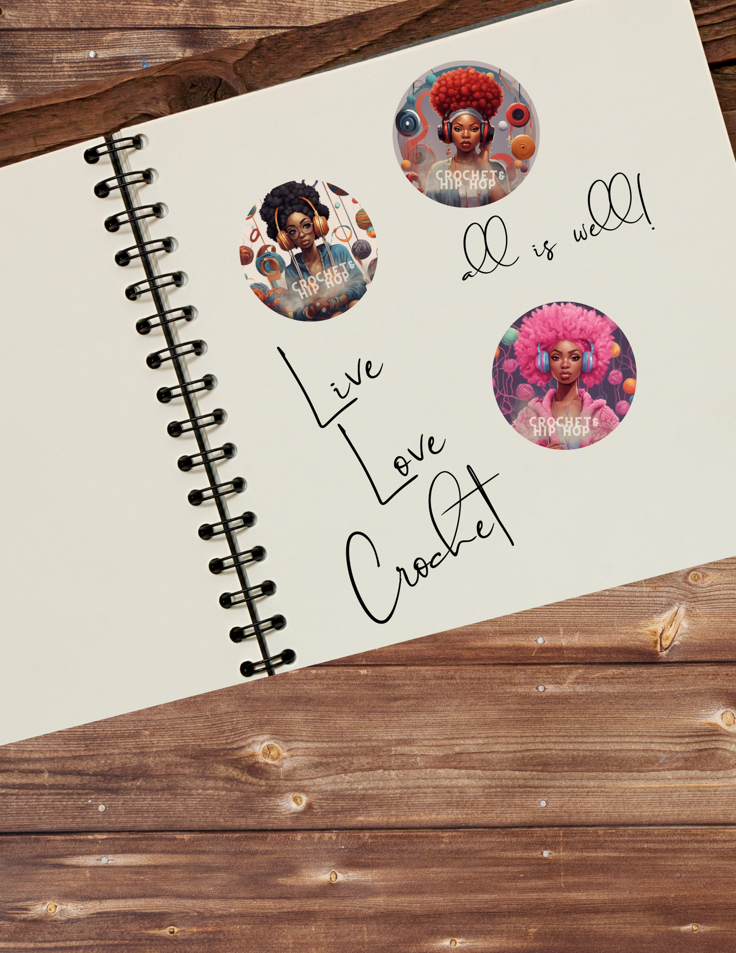Crochet & Hip Hop stickers