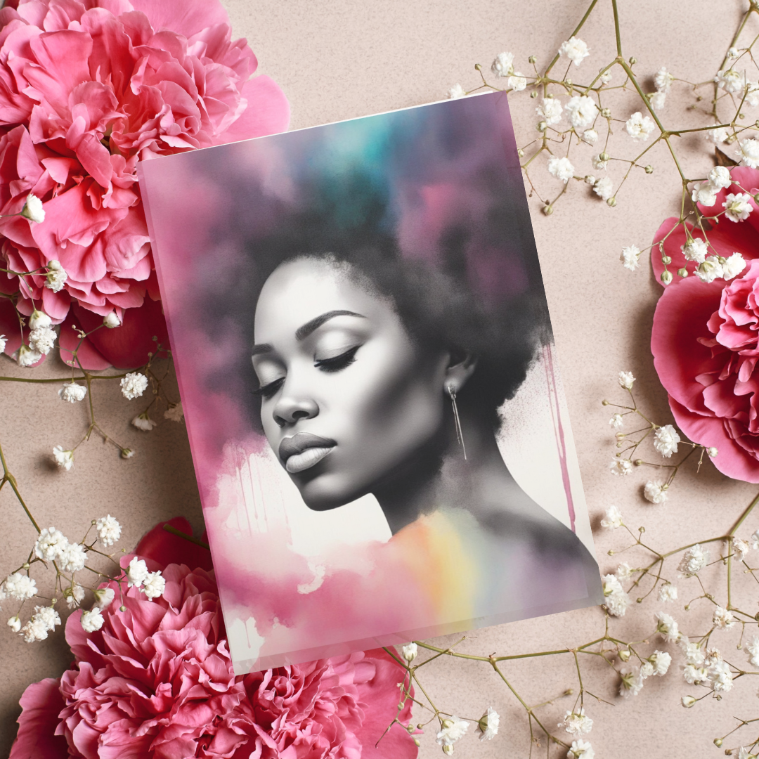 10 pack Melanin greeting cards (blank)