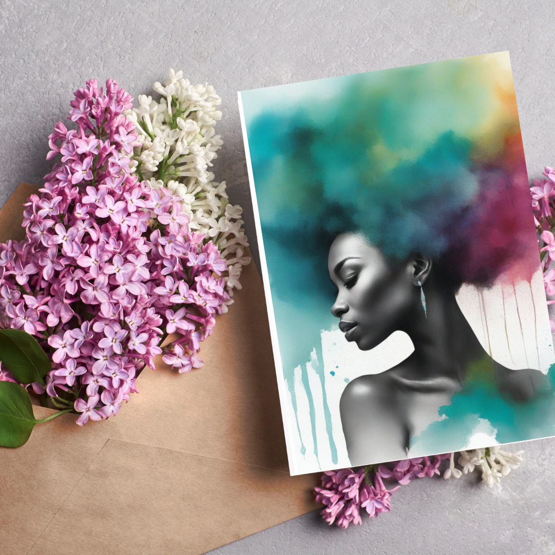 10 pack Melanin greeting cards (blank)