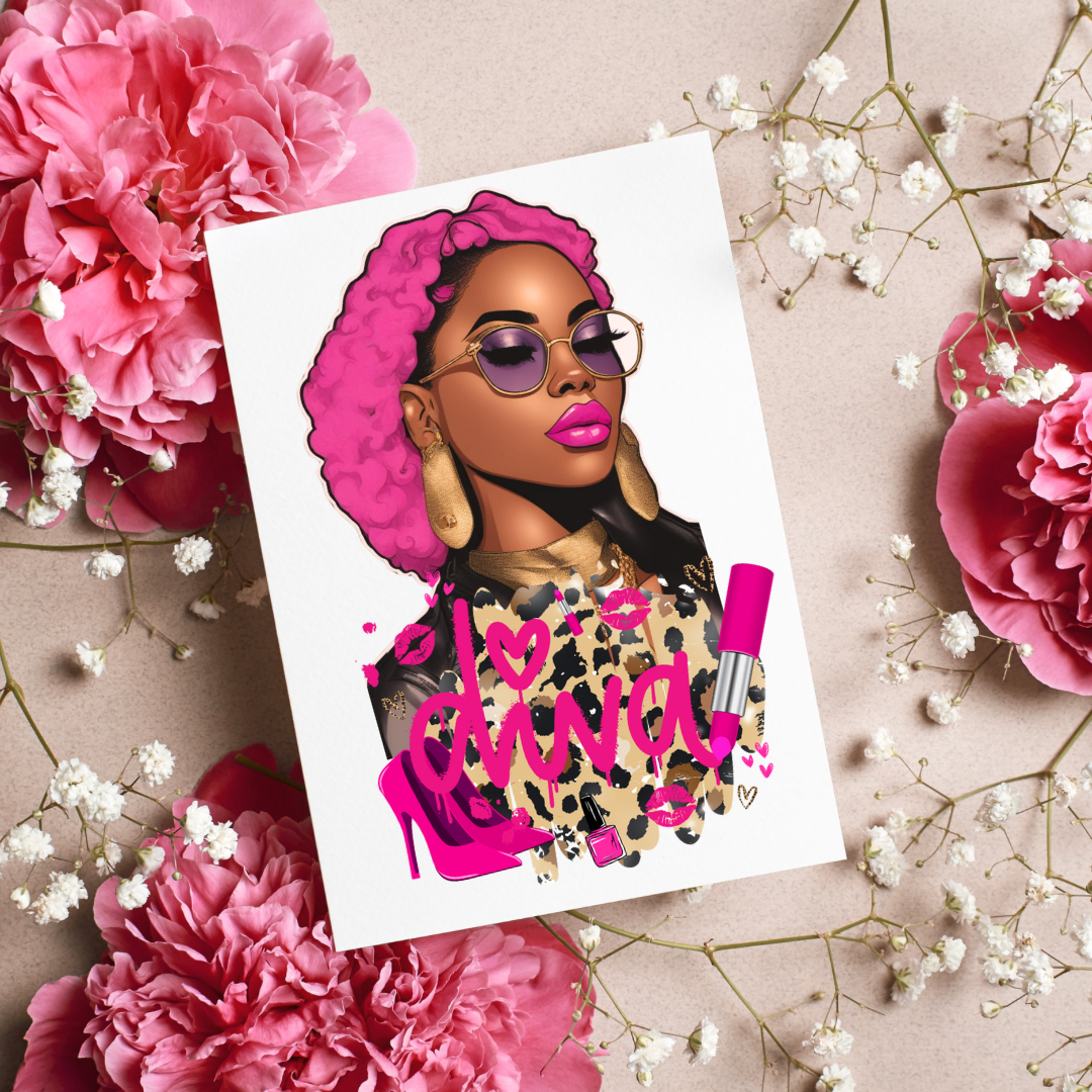 Sista Vibes Melanin greeting cards (blank)- individual