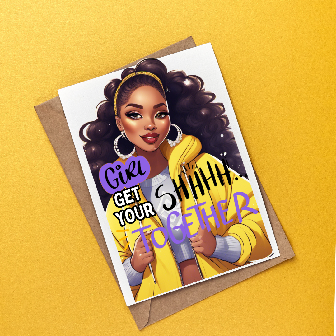 Sista Vibes Melanin greeting cards (blank)- individual