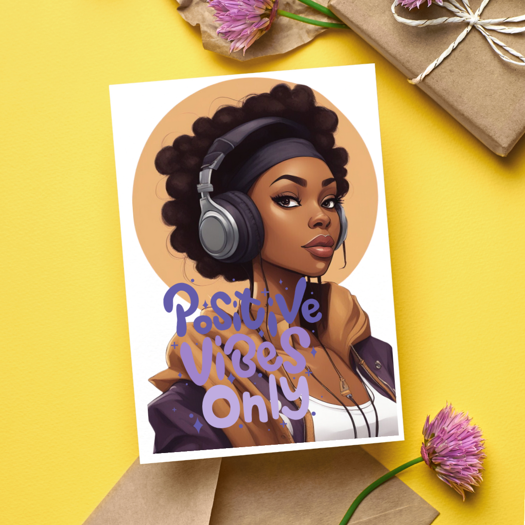 Sista Vibes Melanin greeting cards (blank)- individual