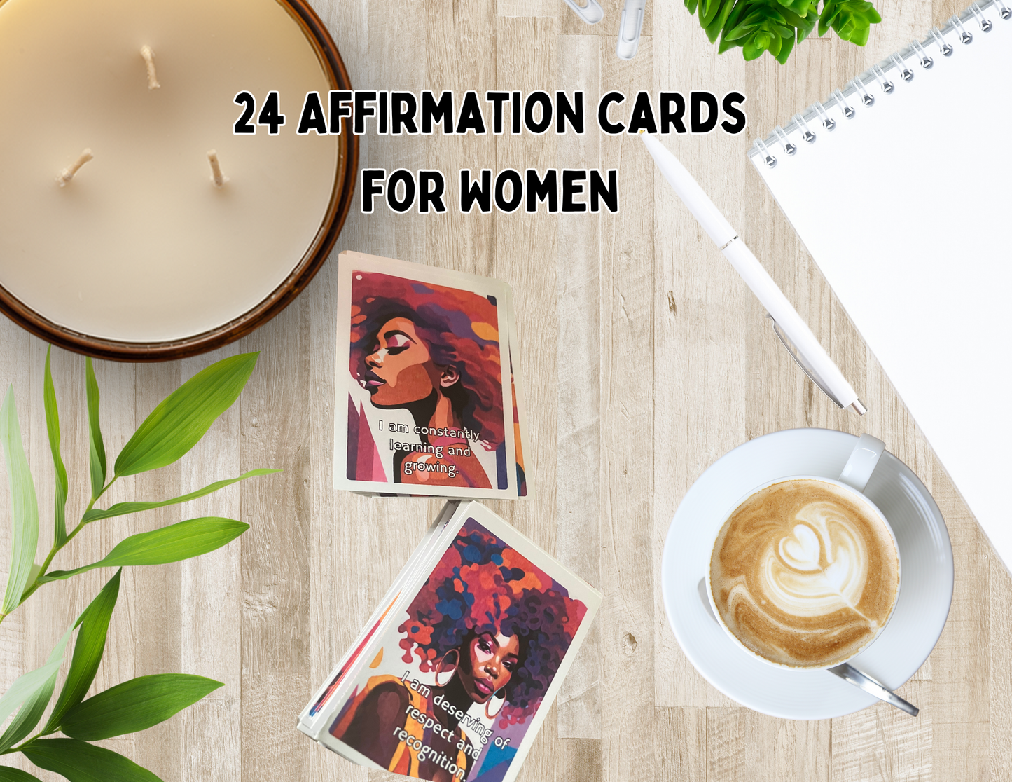 Affirmation cards for women-24 cards
