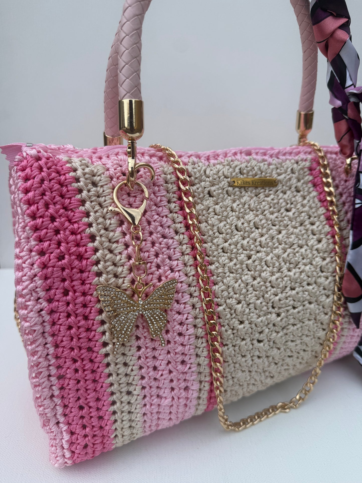 Ombré Crochet Tote Bag
