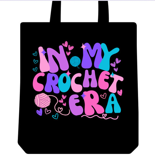 In my Crochet Era tote/ project bag