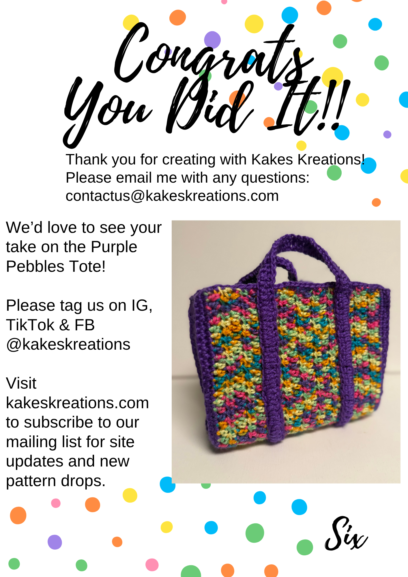 Pattern- Purple Pebbles Tote bag