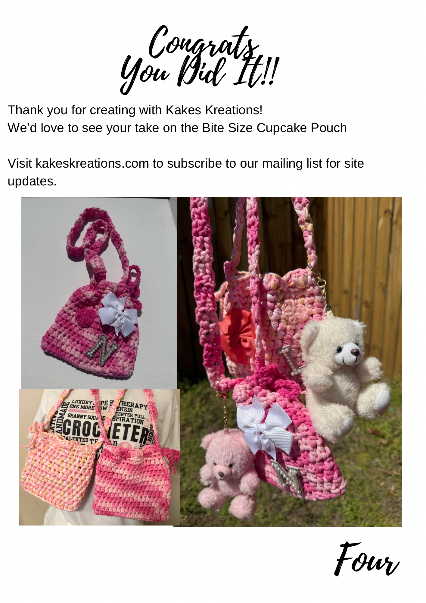 Pattern- Bite sized Cupcake Pouch