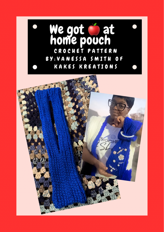 Pattern- We got 🍎 at home pouch