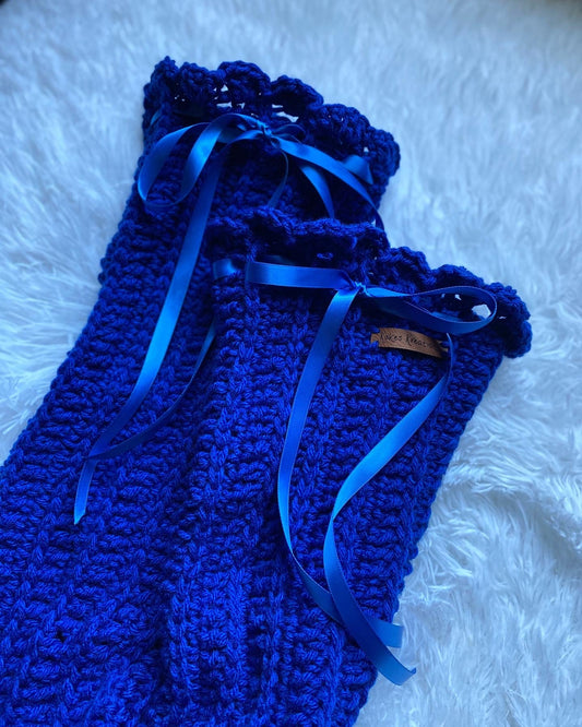 Crochet knee socks